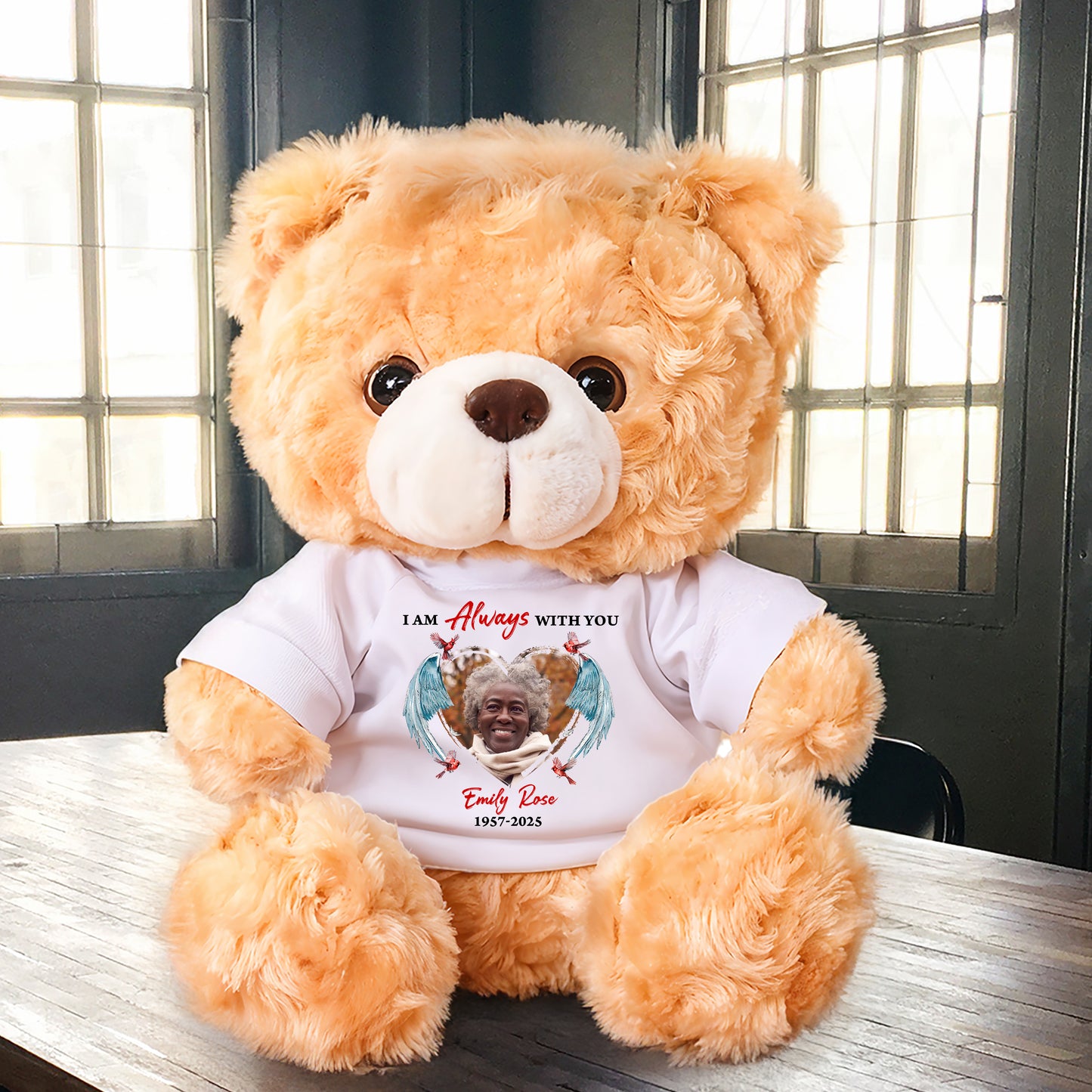 I'm Always With You - Personalized Memorial Bear Plush - Memorial Gift