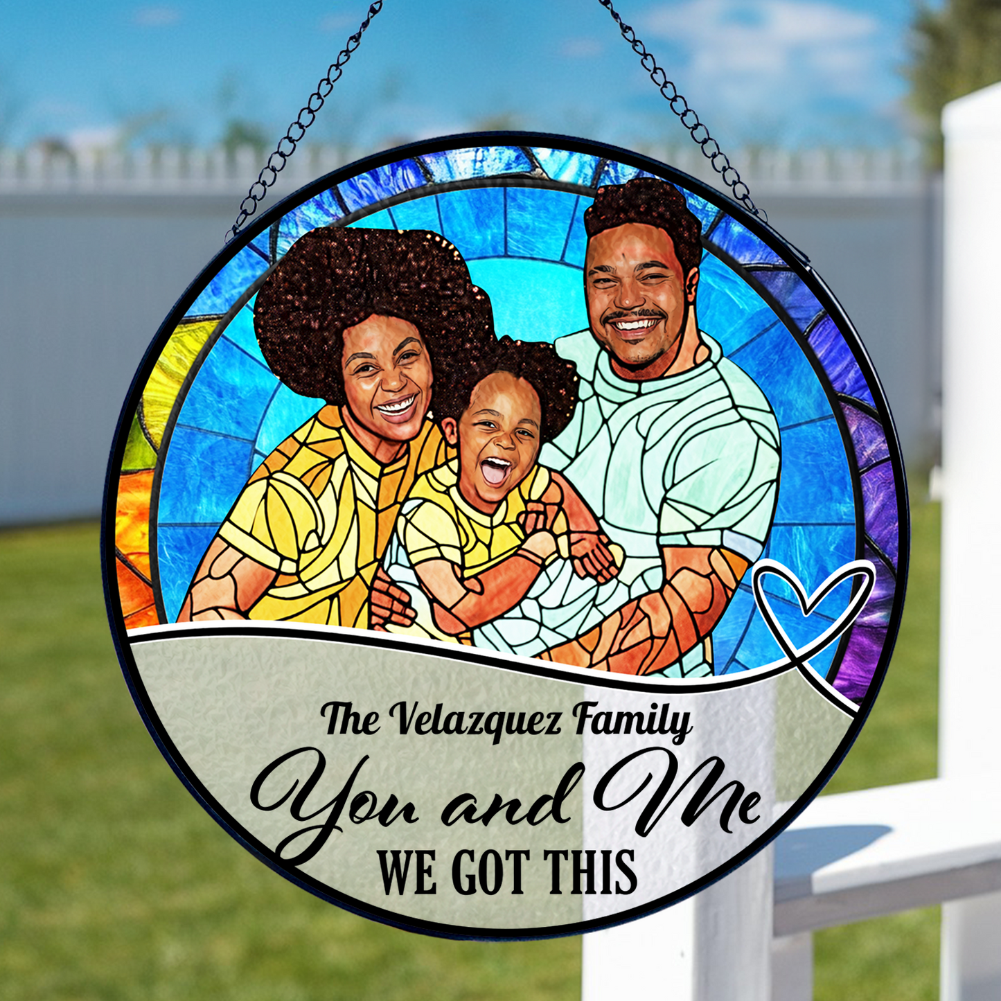 You and Me We got this - Personalized Couple Name and Photo Gift - Custom Shape Acrylic Block Plaque