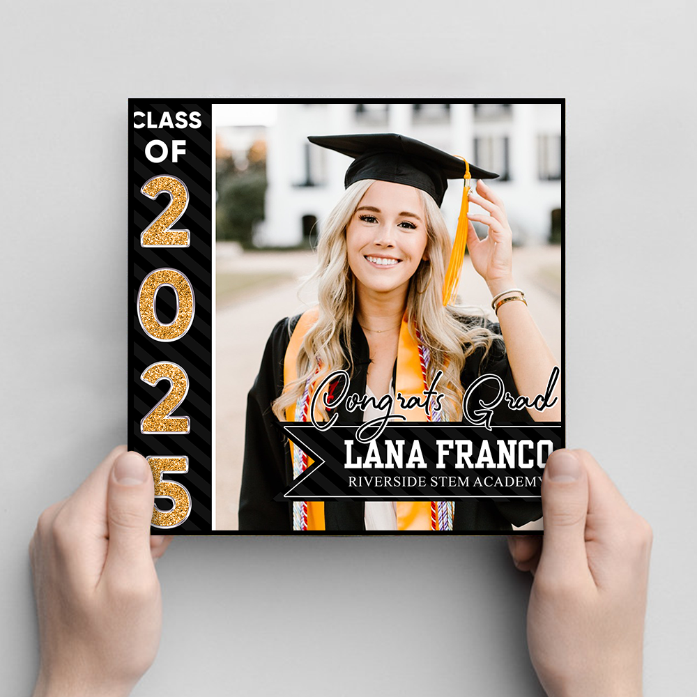 Personalized Class Of 2025 Photo Graduation Cap Topper, Decorations For Grad Cap
