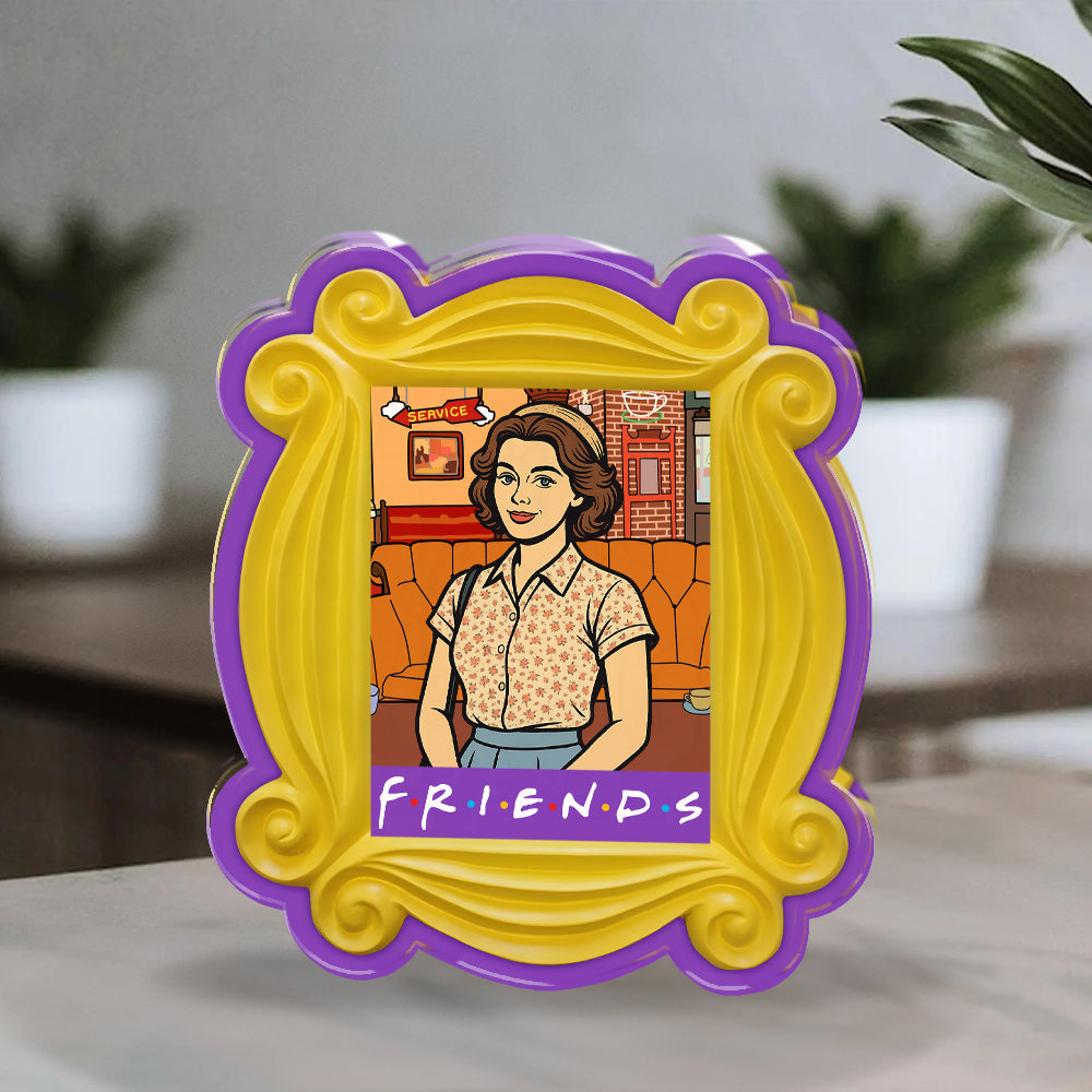 Friends - Custom Photo and Name Gift - Custom Shape Acrylic Block Plaque