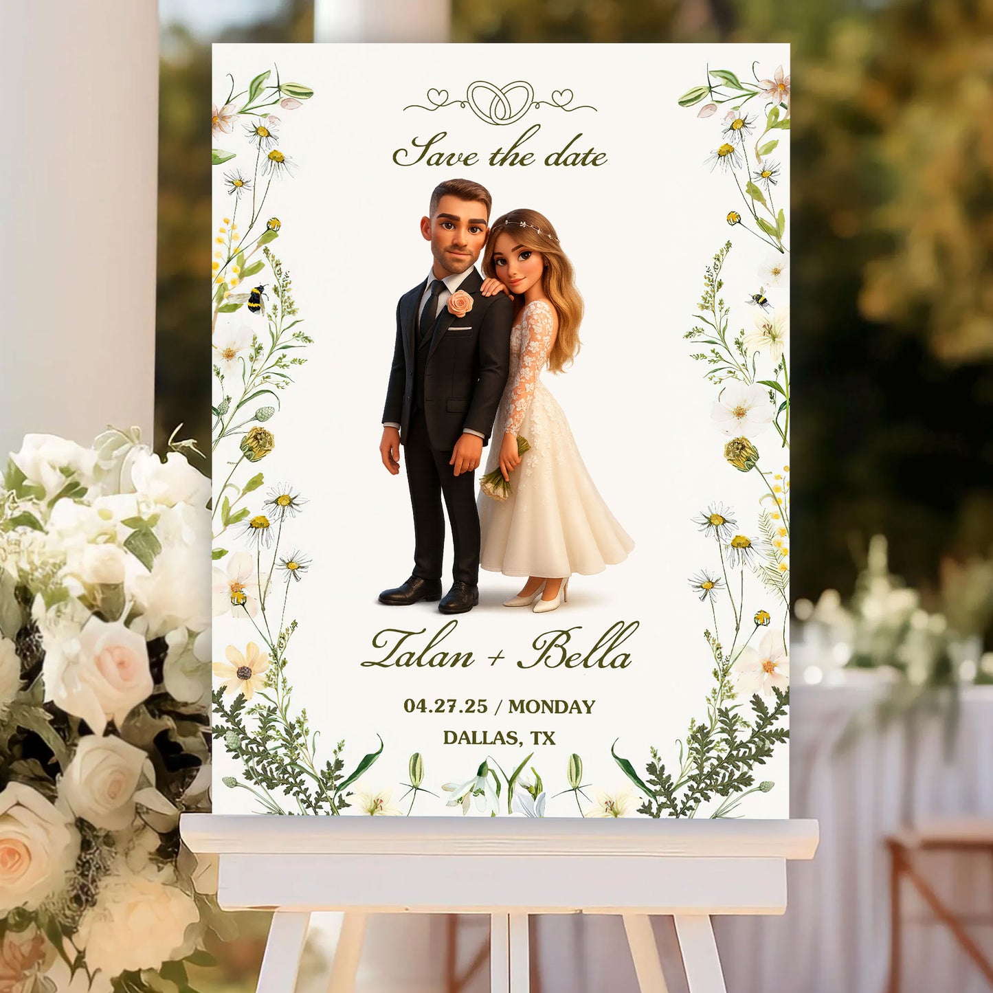 Save The Date - Wedding Law Sign - Custom Name and Photo Wedding Law Sign