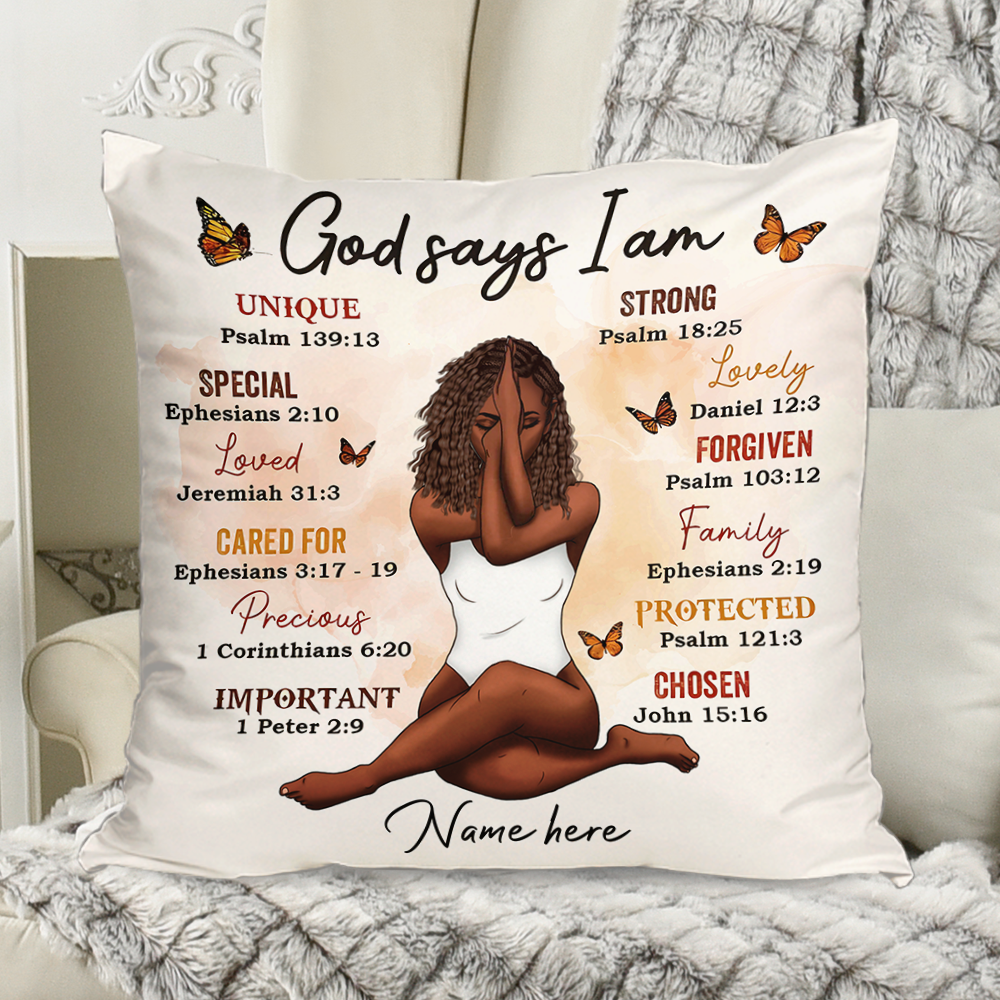 Custom Name and Appearance - Personalized Pillow - Gift for Yoga Lover