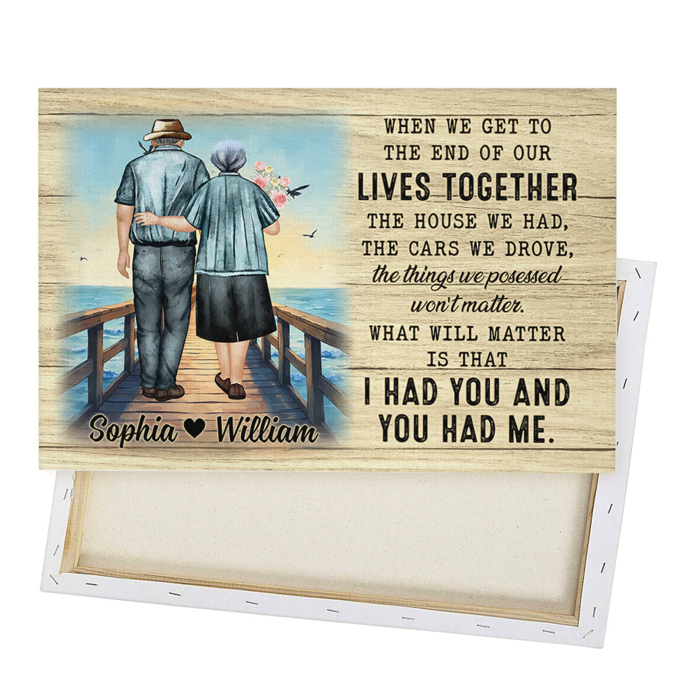 I Had You - Personalized Custom Photo Horizontal Canvas - Gift For Husband Wife, Anniversary