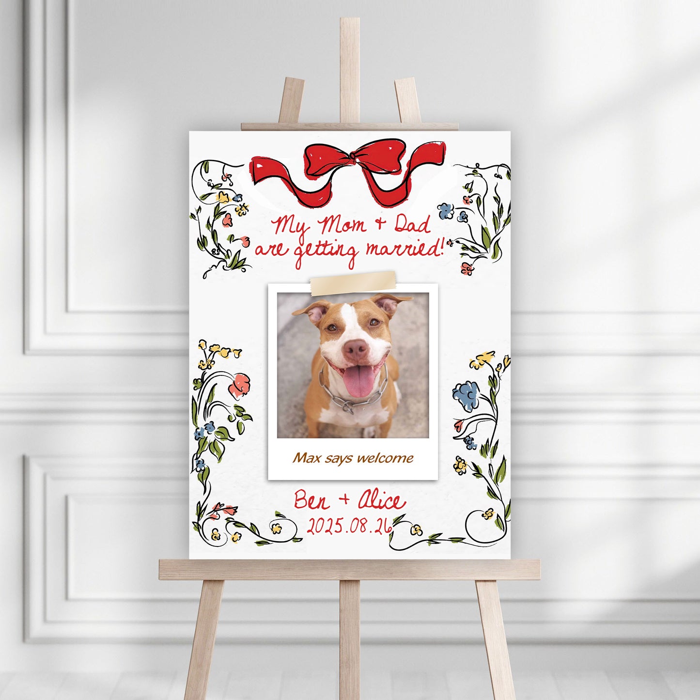 Pet Lover Couple Wedding Law Sign - Custom Name and Photo Wedding Law Sign