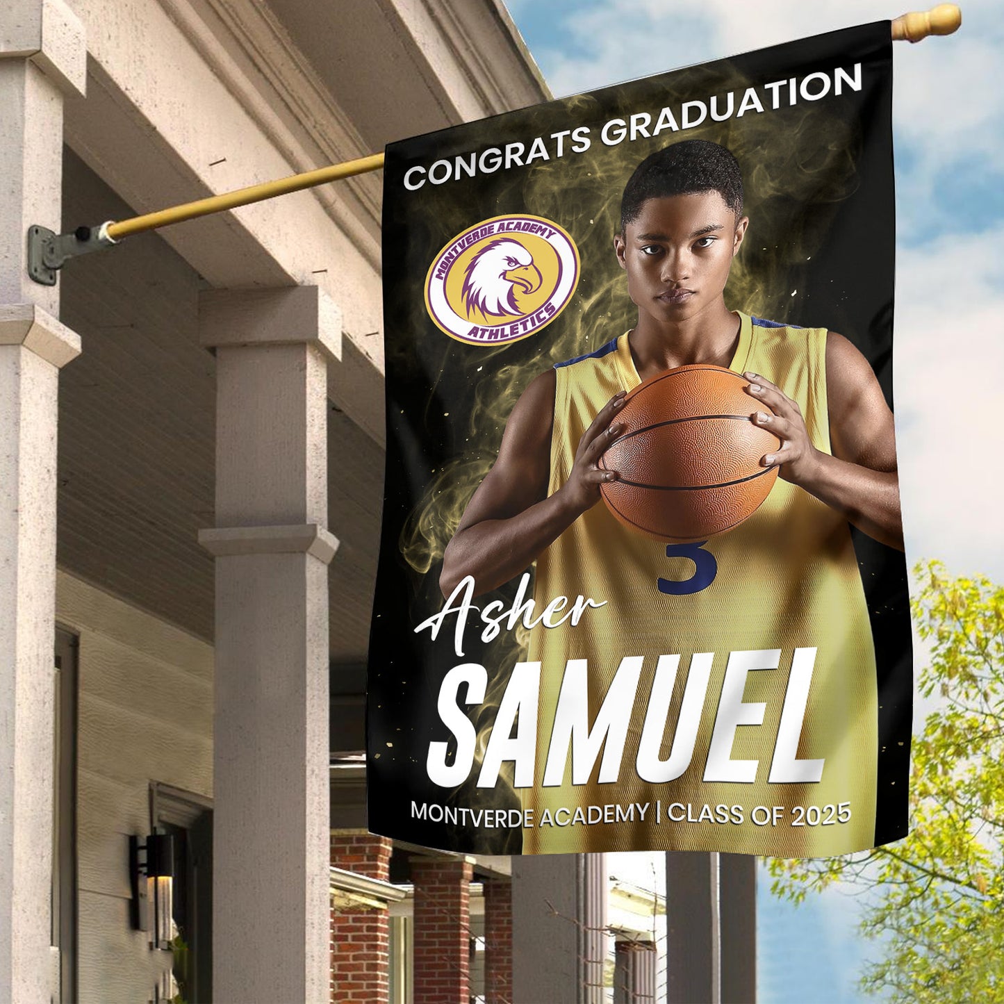 Custom Photo Flag Congrats Senior 2025 Graduation Garden Flag, Graduation Decorations