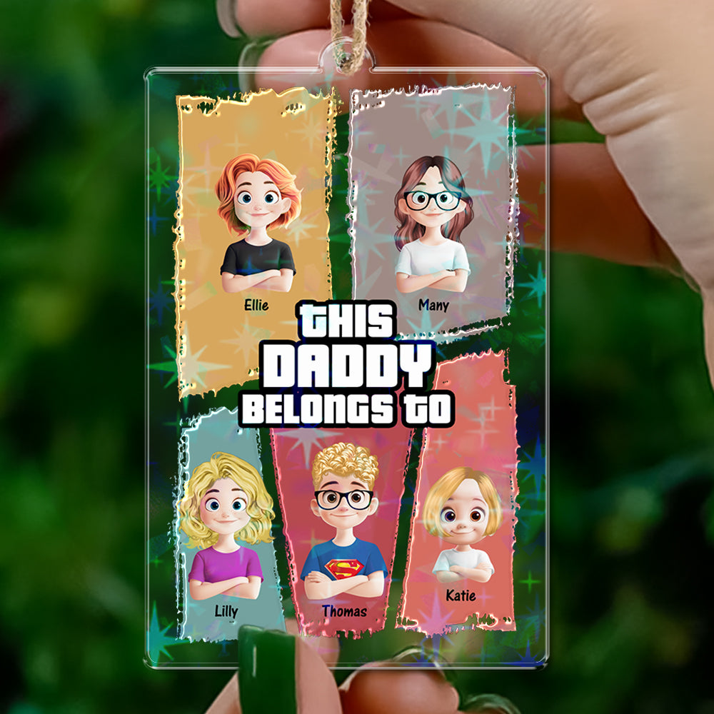 Personalized Kids Name and Appearance Ornament - Custom Shape Hologram Ornament