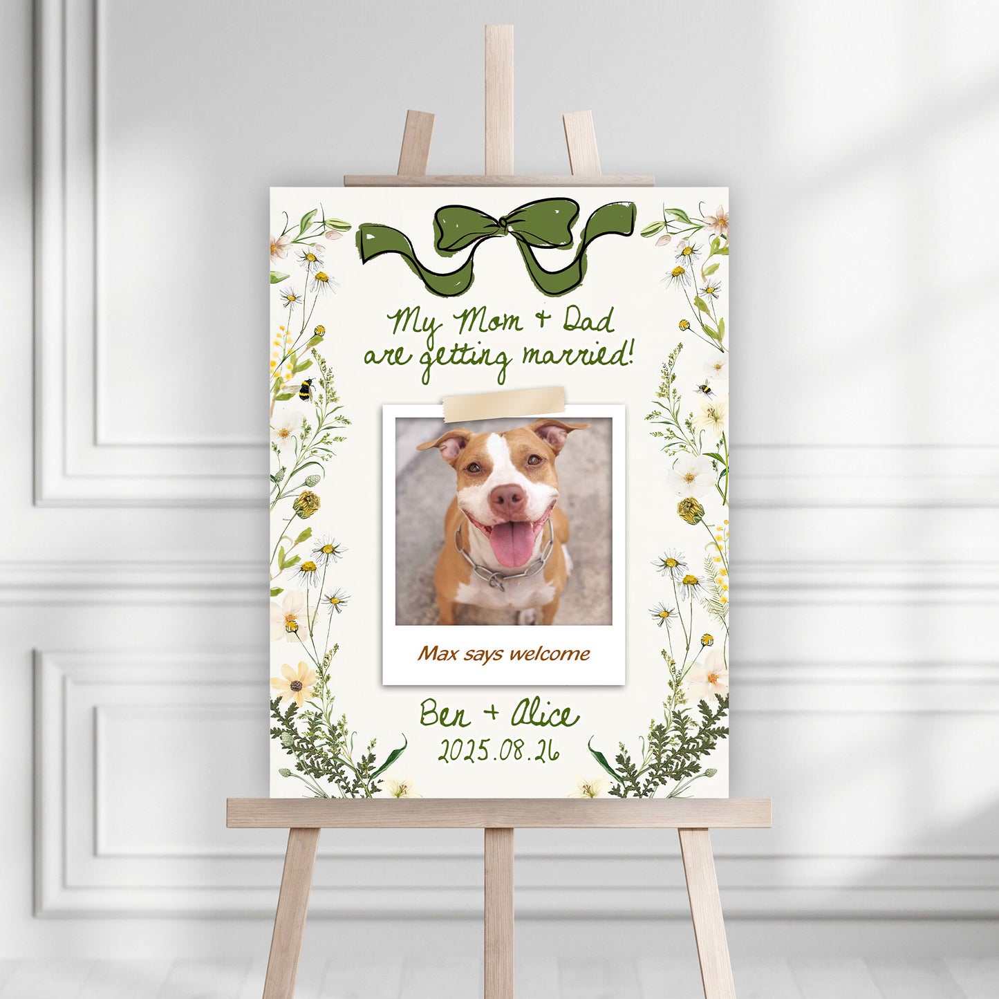 Pet Lover Couple Wedding Law Sign - Custom Name and Photo Wedding Law Sign