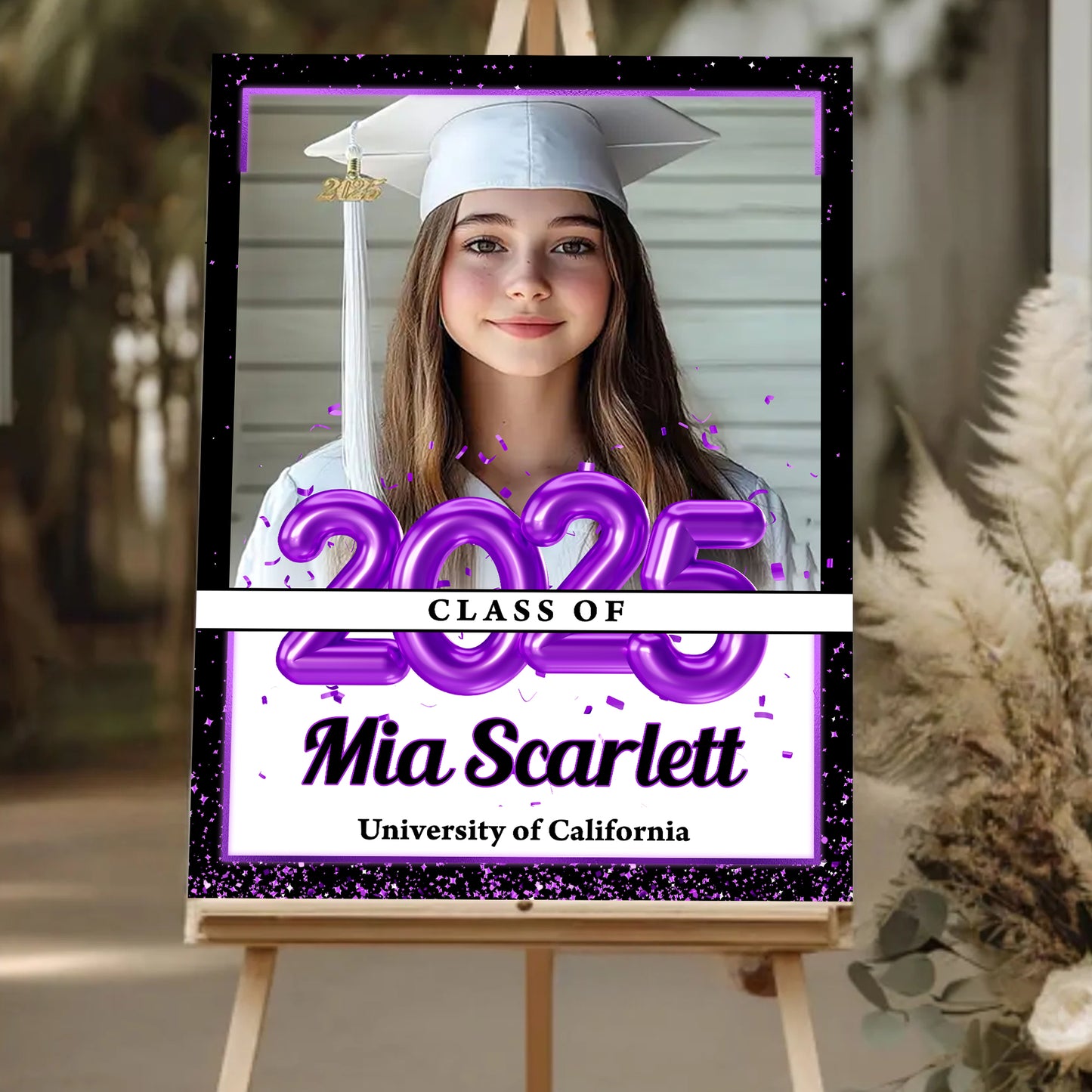 Personalized Grad Law Sign β Custom Name, School & Photo for Class of 2025