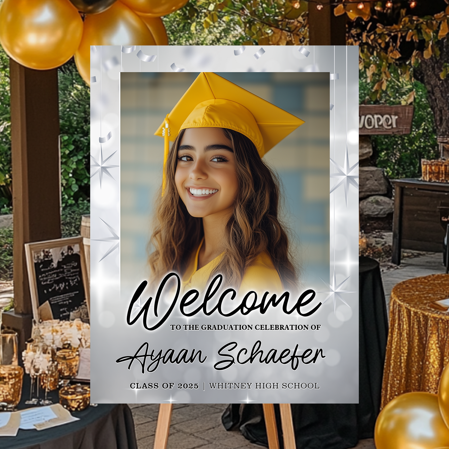Personalized Grad Welcome Sign β Perfect Party Decoration