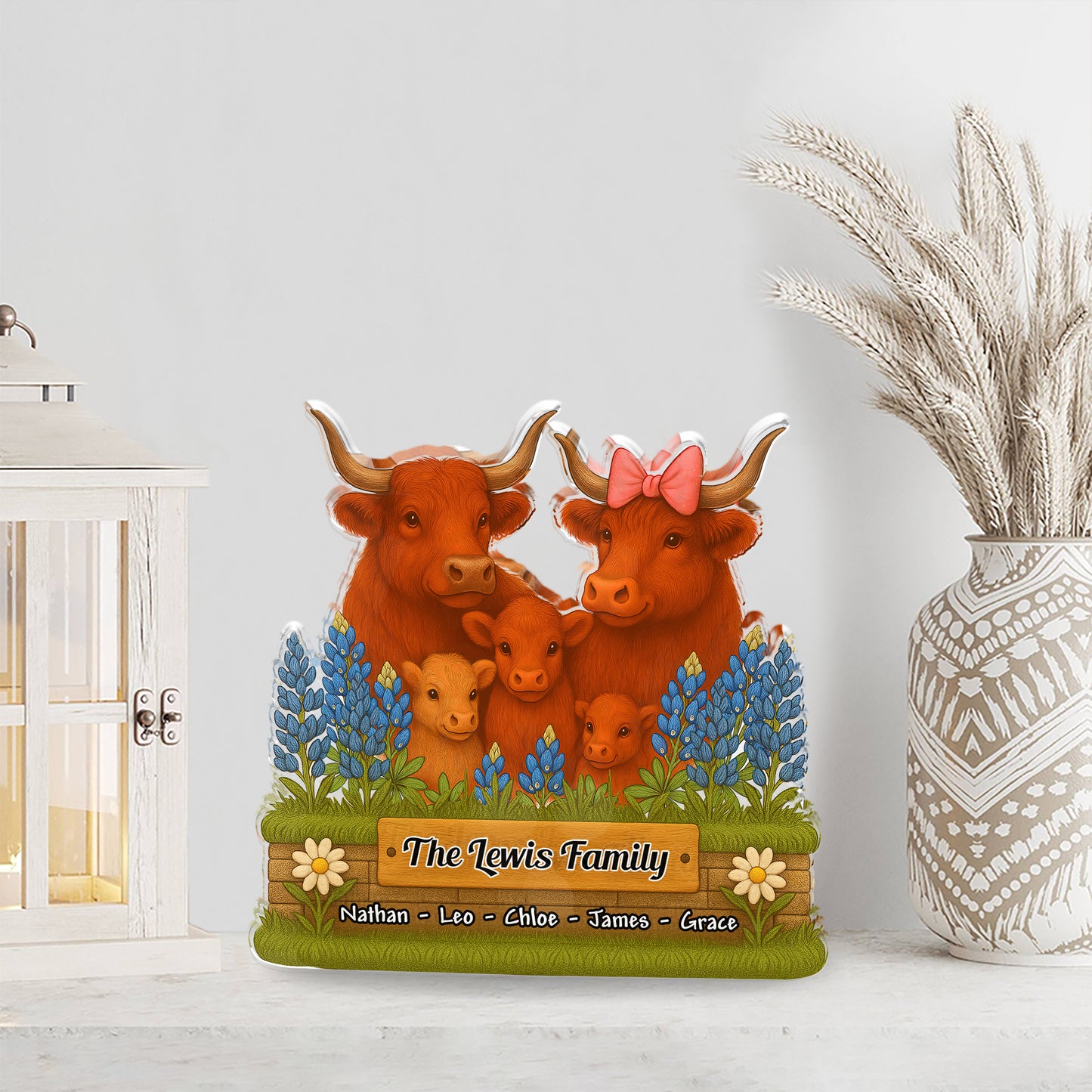 Family Name - Custom Name Family Gift - Custom Shape Acrylic Block Plaque