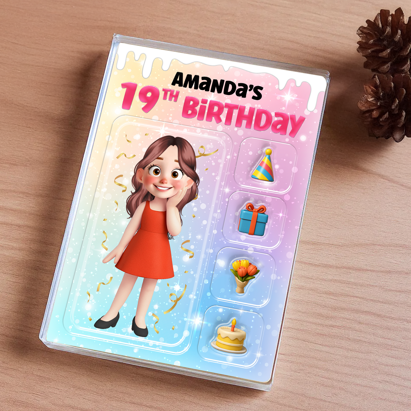 Birthday Gift - Custom Photo and Name Personalized Acrylic Block Plaque