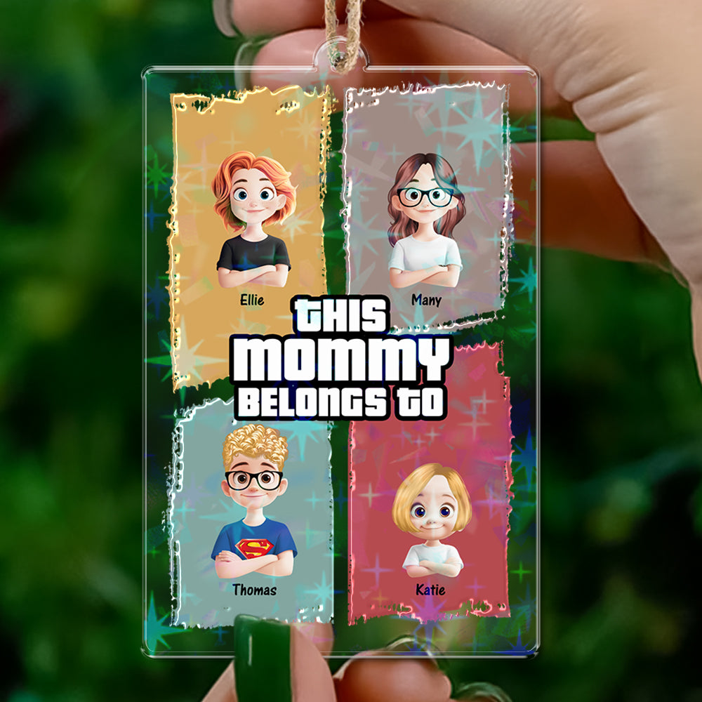 Personalized Kids Name and Appearance Ornament - Custom Shape Hologram Ornament