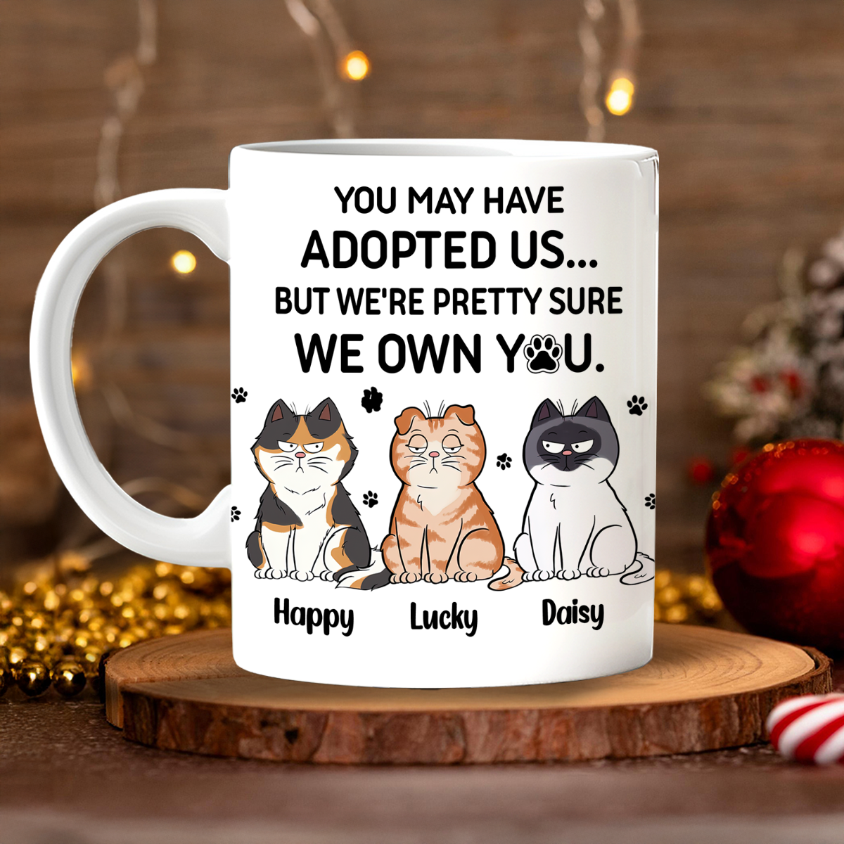 We Own You - Cat Lover Mug - Personalized Custom Mug