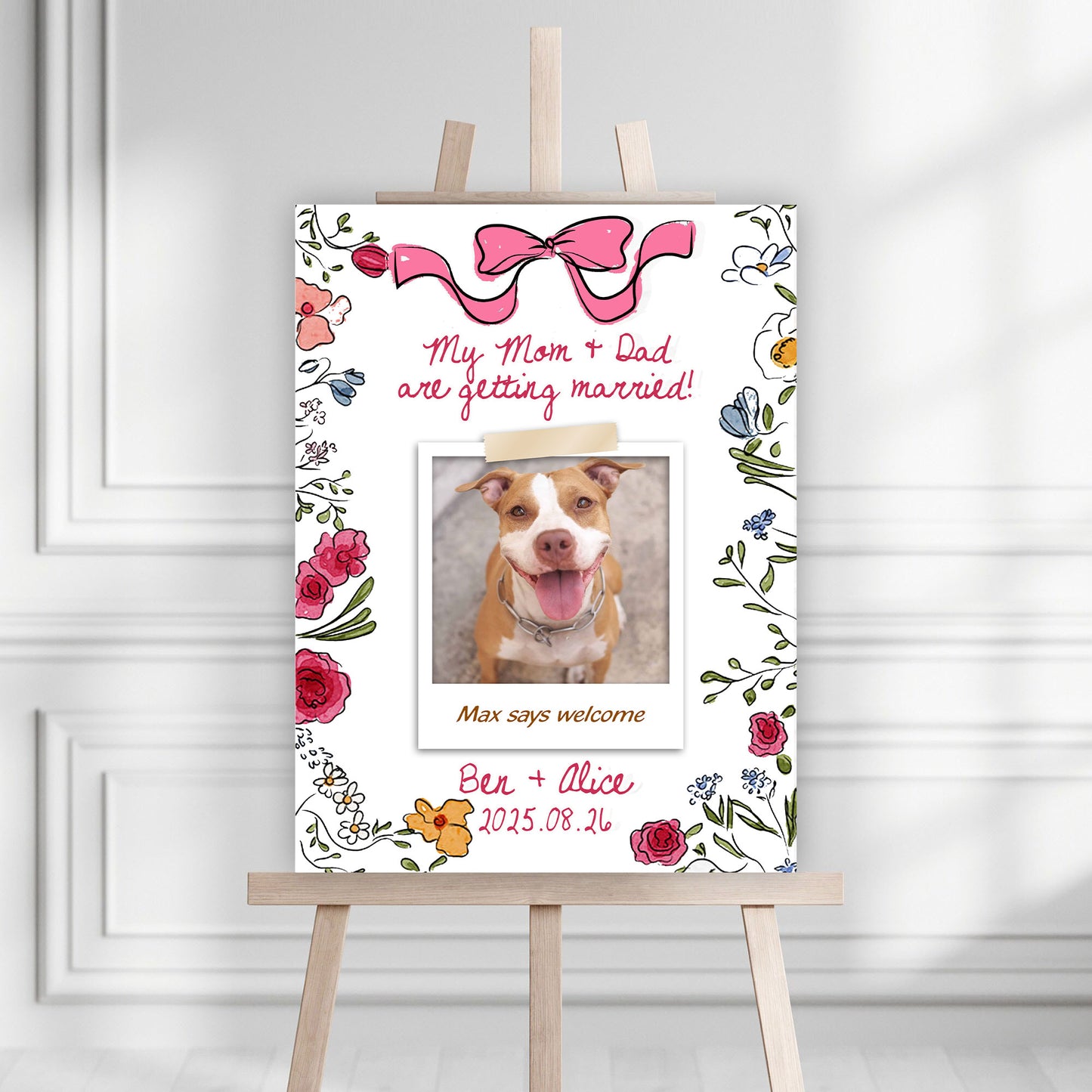 Pet Lover Couple Wedding Law Sign - Custom Name and Photo Wedding Law Sign