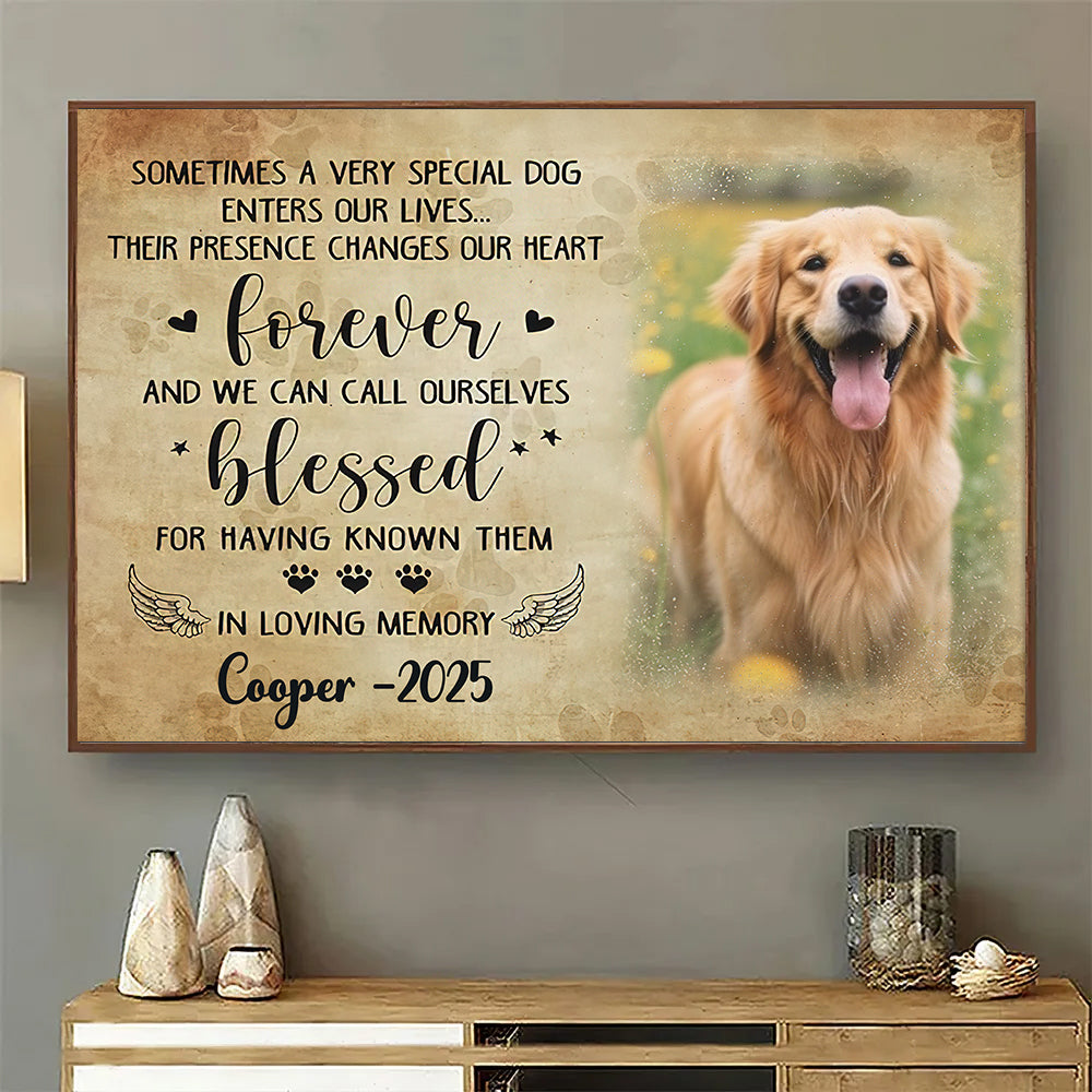 In Loving Memory - Personalized Custom Photo Horizontal Canvas - Gift for Pet Lovers