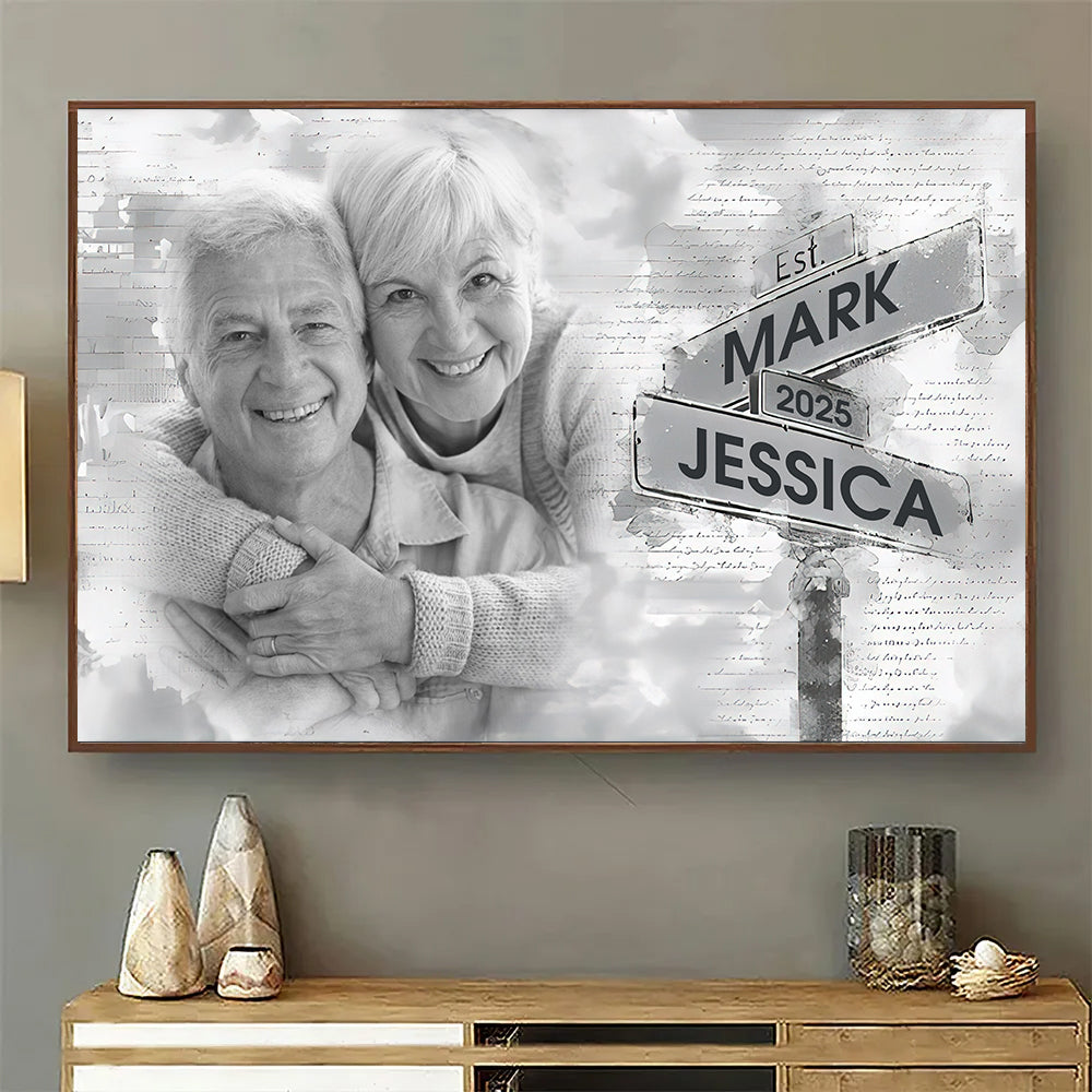 Personalized Custom Photo Horizontal Canvas - Gift For Husband Wife, Anniversary - Family Decor