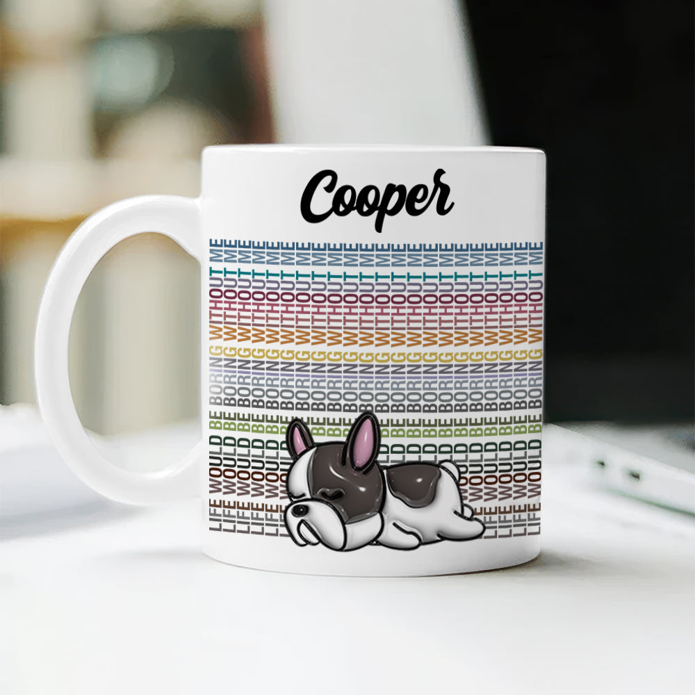 Custom Name and Dog 3D Art - Pet Lover Gift - Personalized Custom Mug