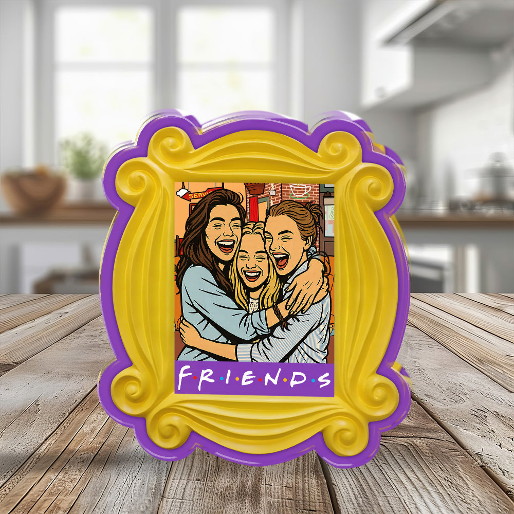 Friends - Custom Photo and Name Gift - Custom Shape Acrylic Block Plaque