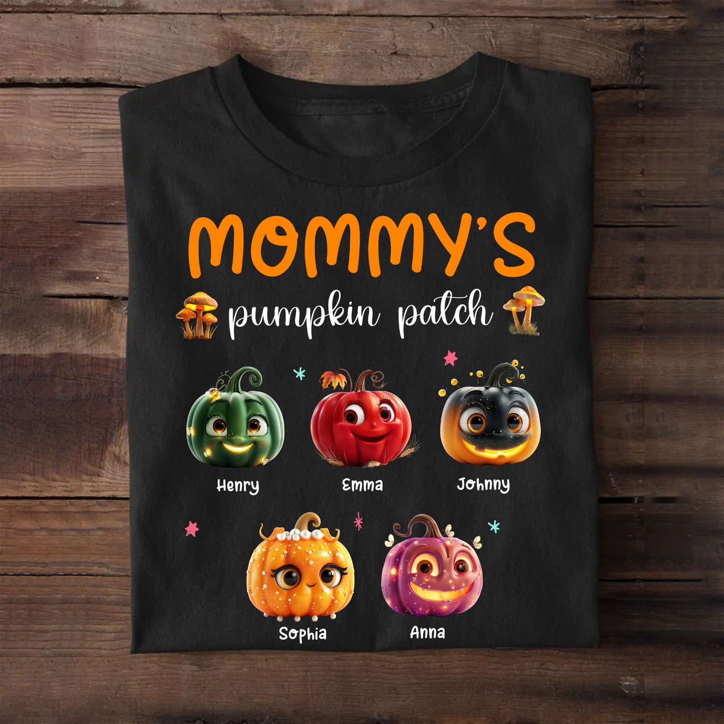 Grandma Pumpkin Patch Shirt - Personalized Shirt Custom T-shirt, Gift for Grandma