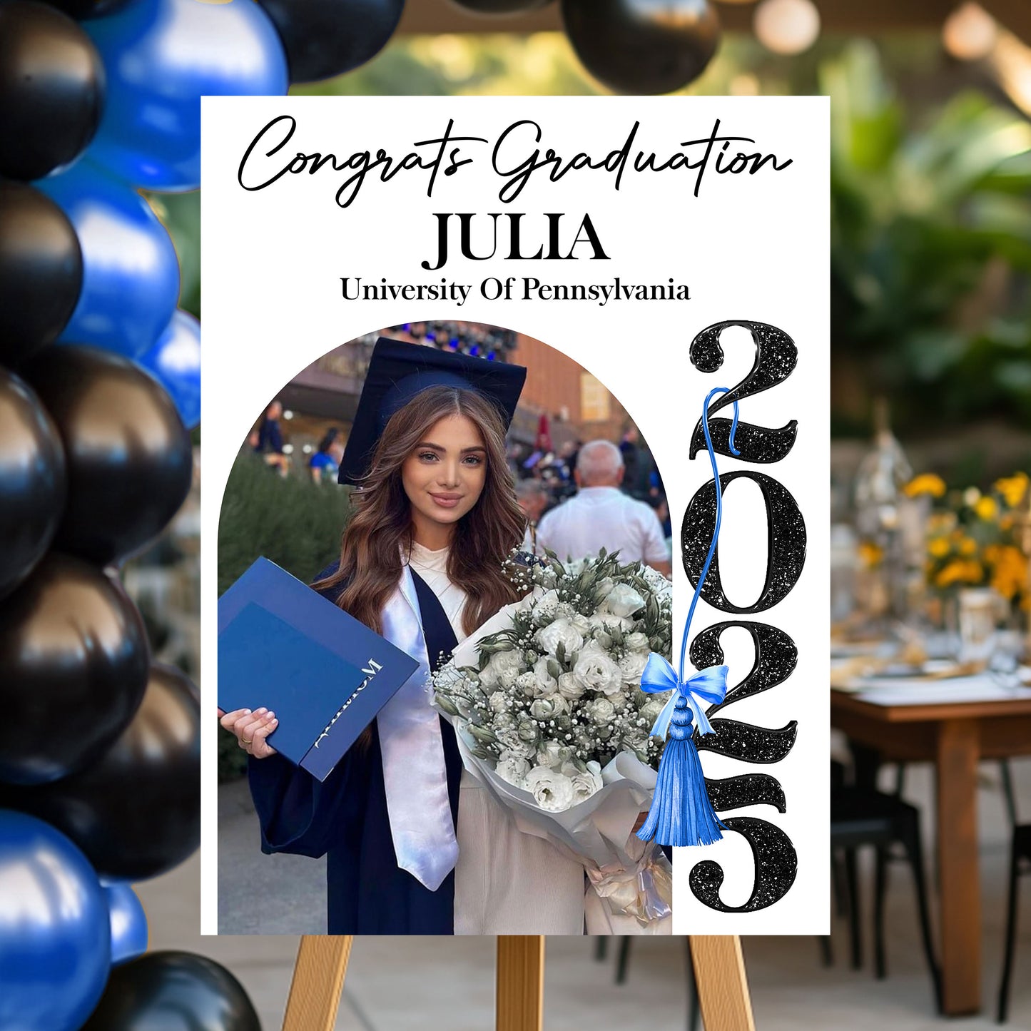 Congrats Graduation 2025 Welcome Sign Personalized Photo Welcome Sign, Graduation Decor