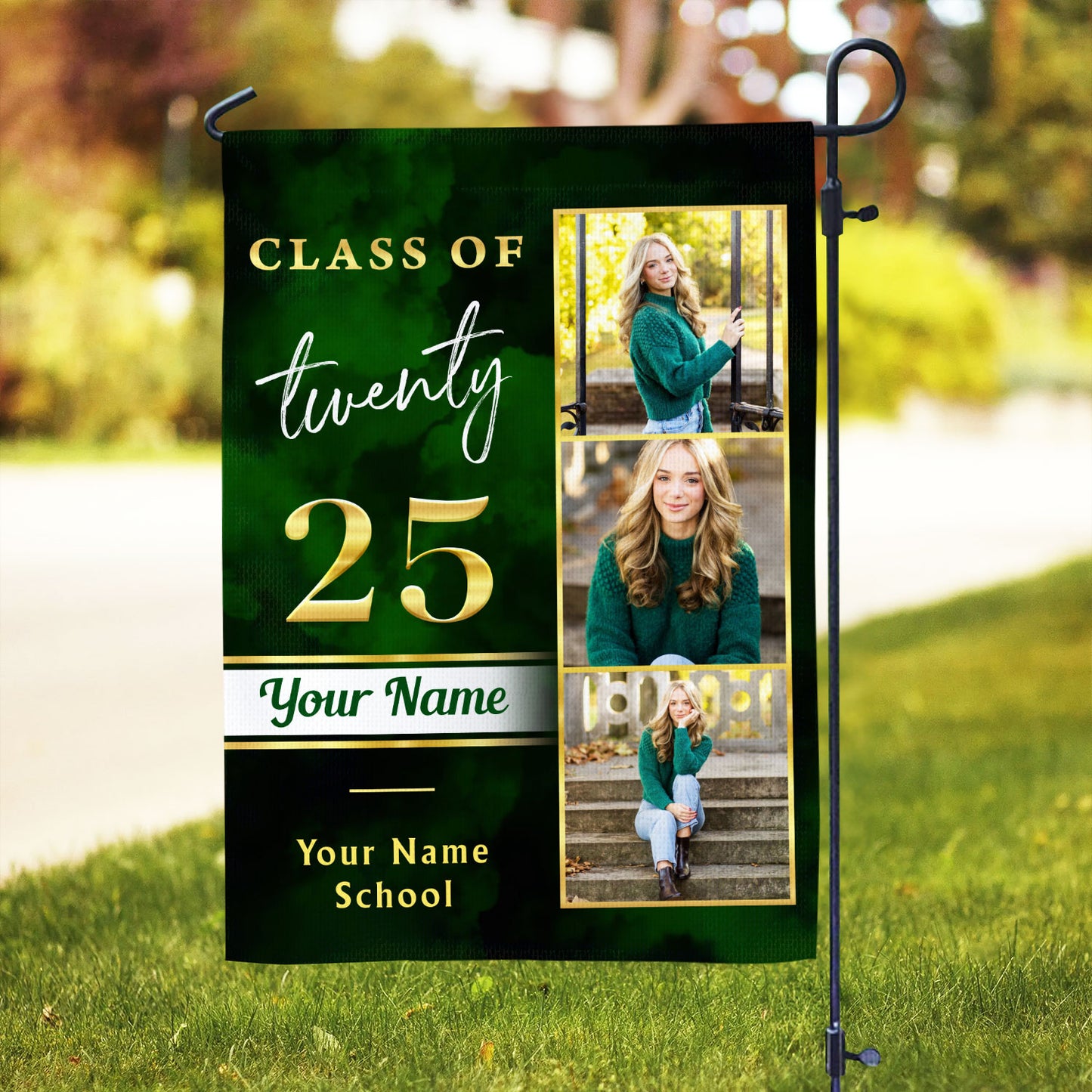 Personalized Class Class Of Twenty 25 Flag, Custom Photo Congrats Grad Gift, Graduation Decorations