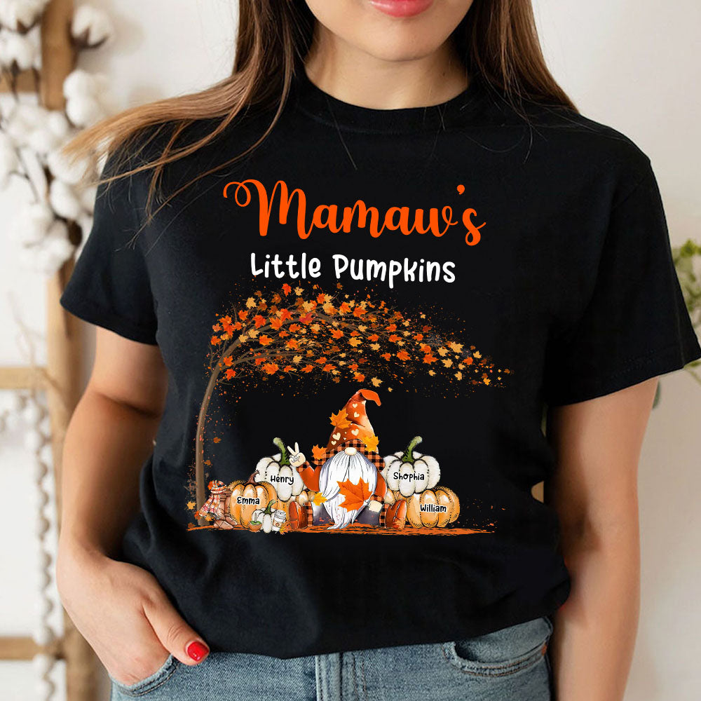 Grandma's Little Pumpkins - Personalized Shirt Custom T-shirt, Gift for Grandma