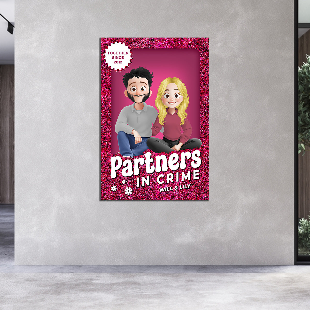 Custom Couple Name and Appearance - Canvas Sign