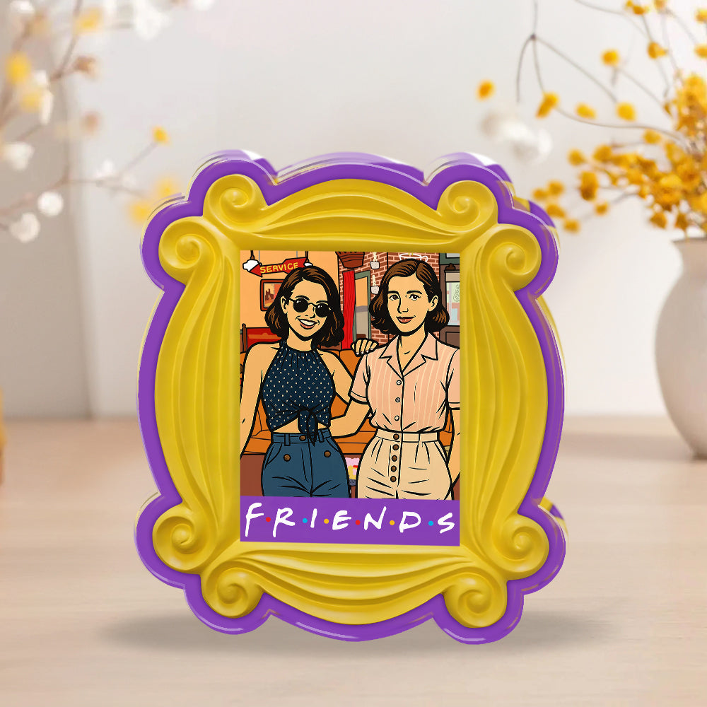 Friends - Custom Photo and Name Gift - Custom Shape Acrylic Block Plaque