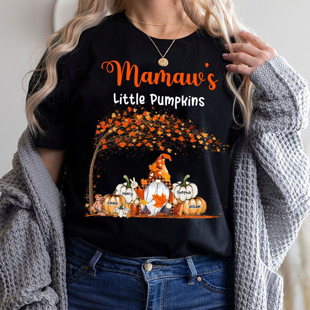 Grandma's Little Pumpkins - Personalized Shirt Custom T-shirt, Gift for Grandma