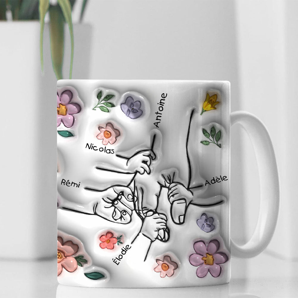 You Hold Our Hands And Our Hearts - Family Gift - Personalized Custom Mug