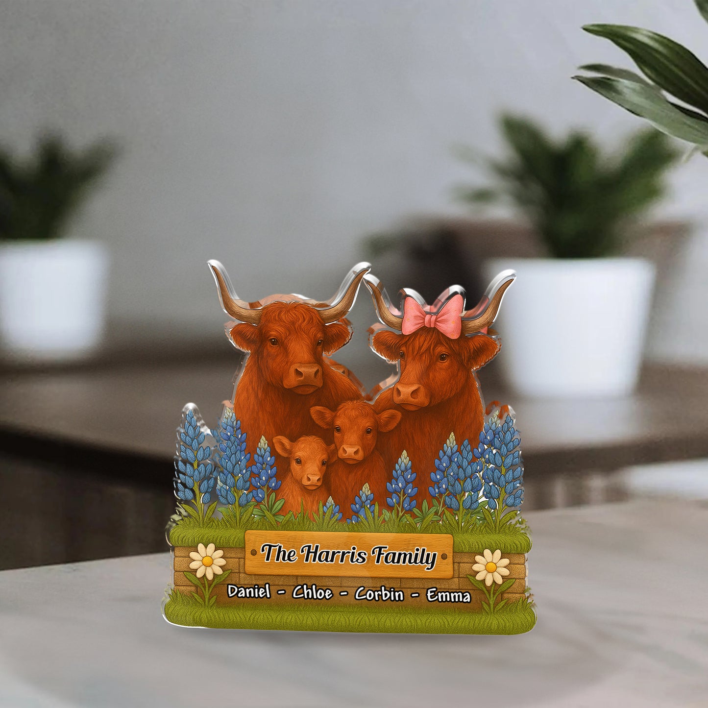 Family Name - Custom Name Family Gift - Custom Shape Acrylic Block Plaque
