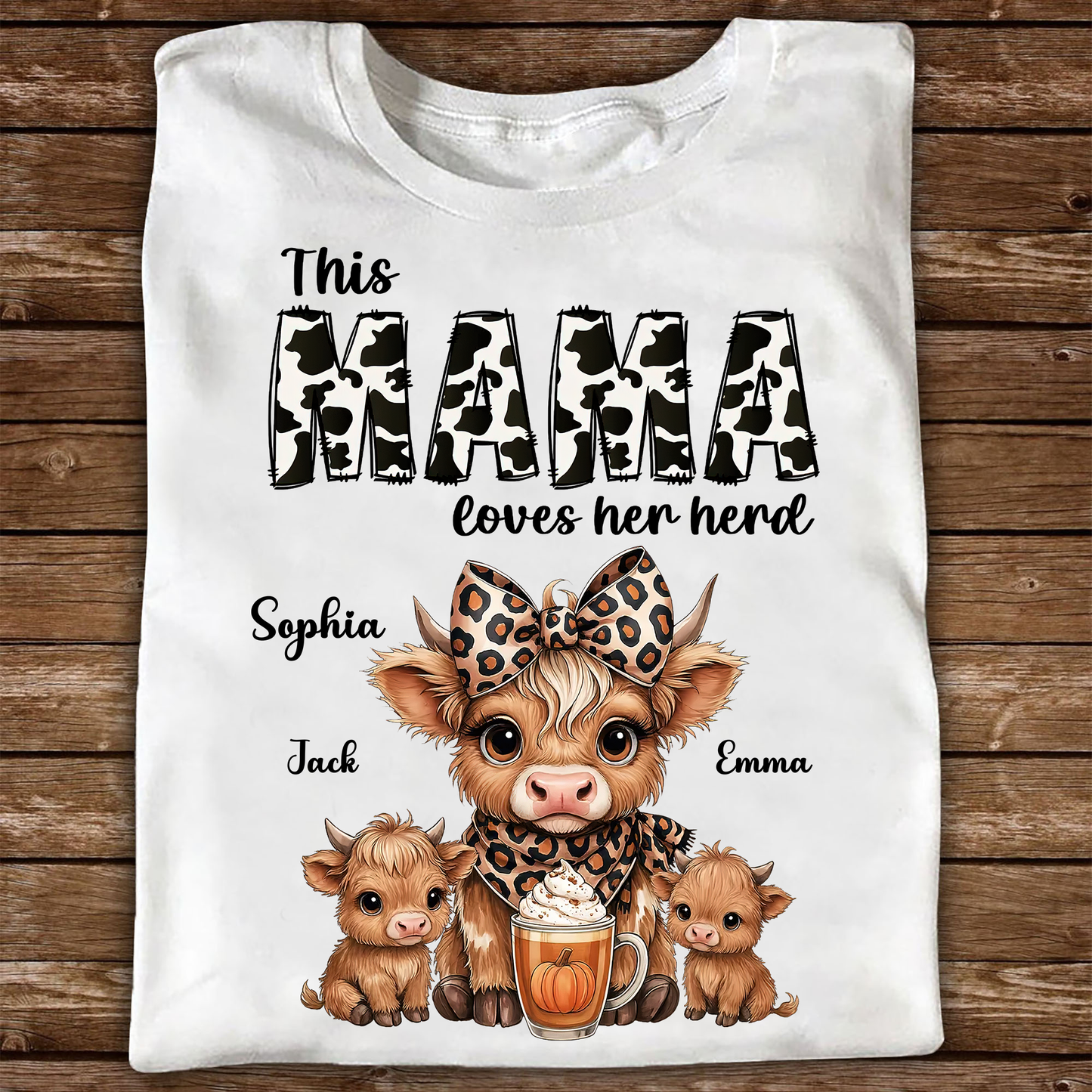 Grammy Love Her Herd Kids - Custom Name Shirt - Personalized Shirt Custom T-shirt