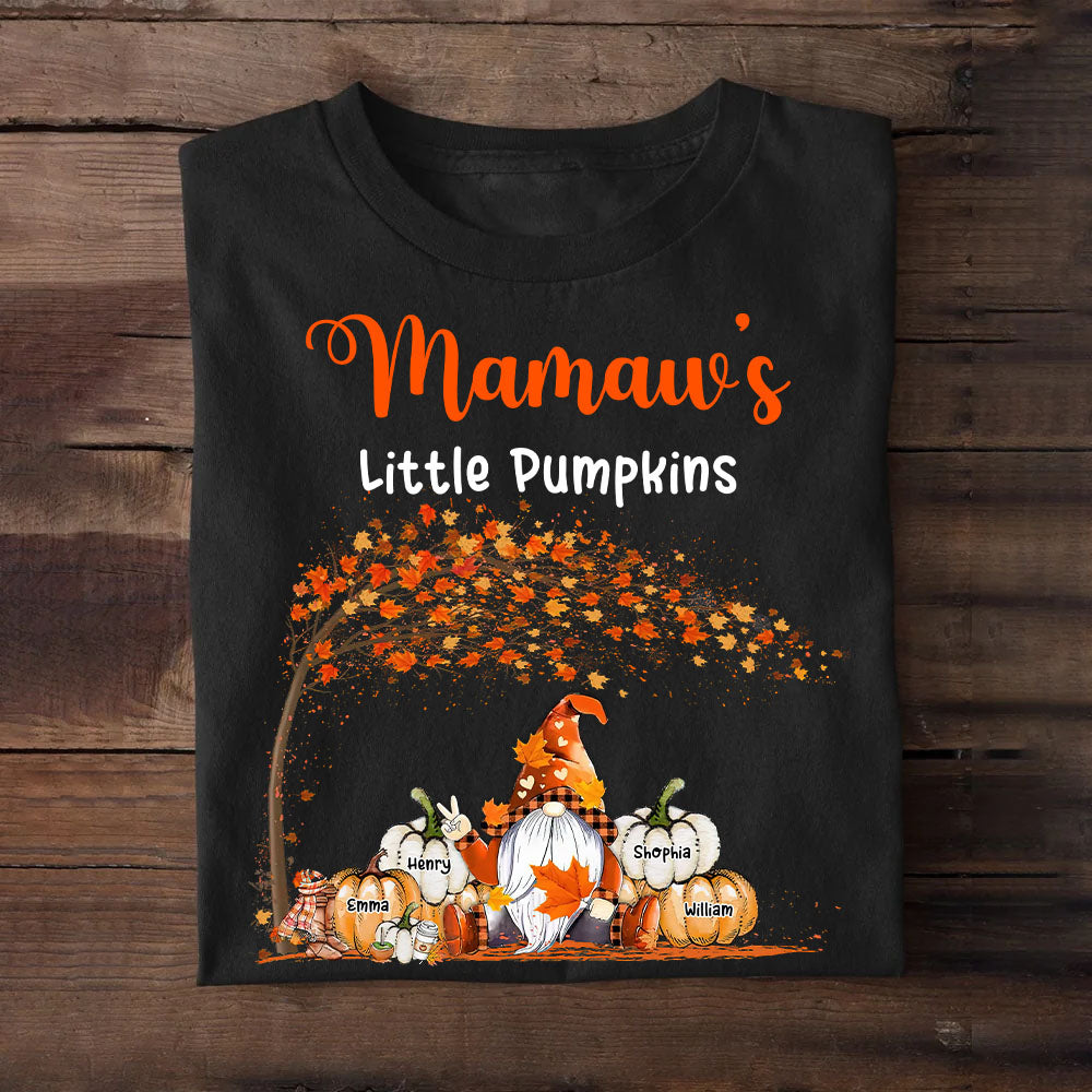 Grandma's Little Pumpkins - Personalized Shirt Custom T-shirt, Gift for Grandma