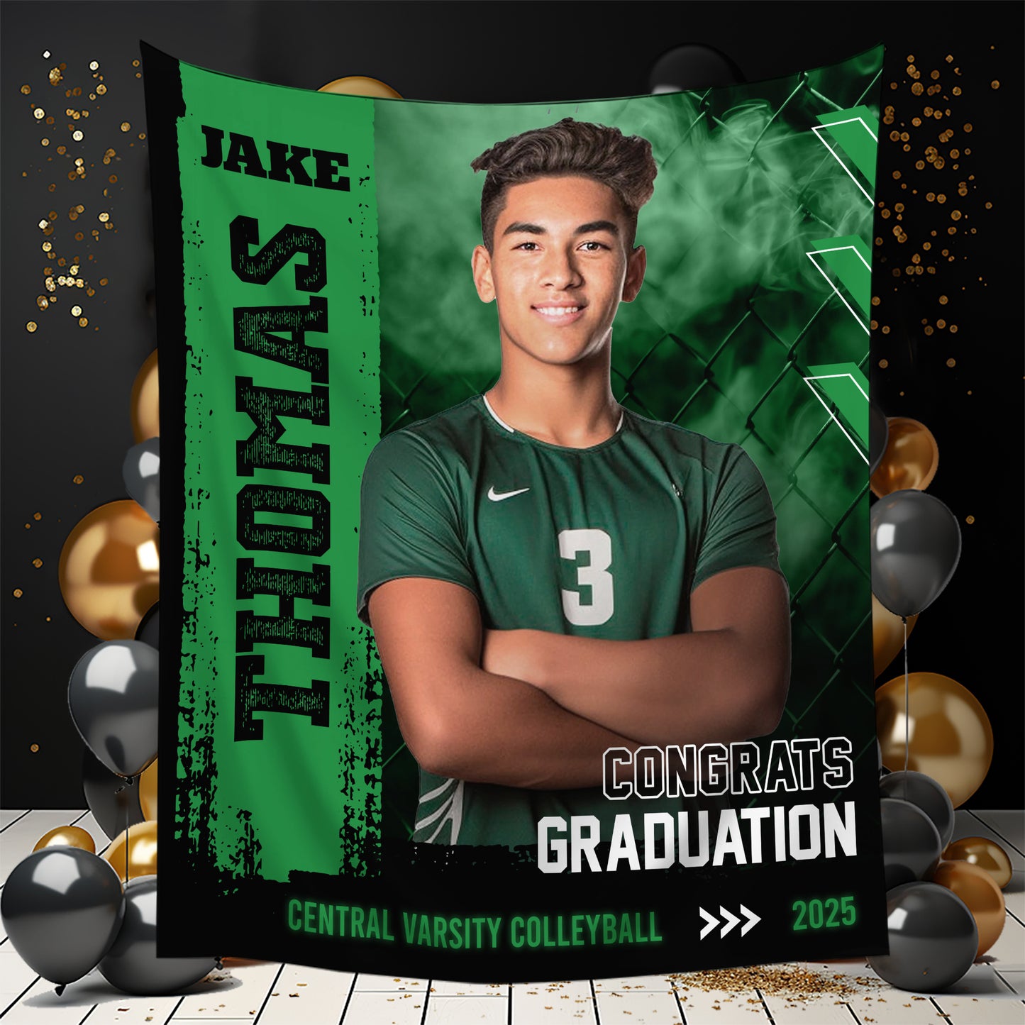 Personalized Congrats Graduation 2025 Backdrop β Custom Name & Photo Graduation Party Decorations