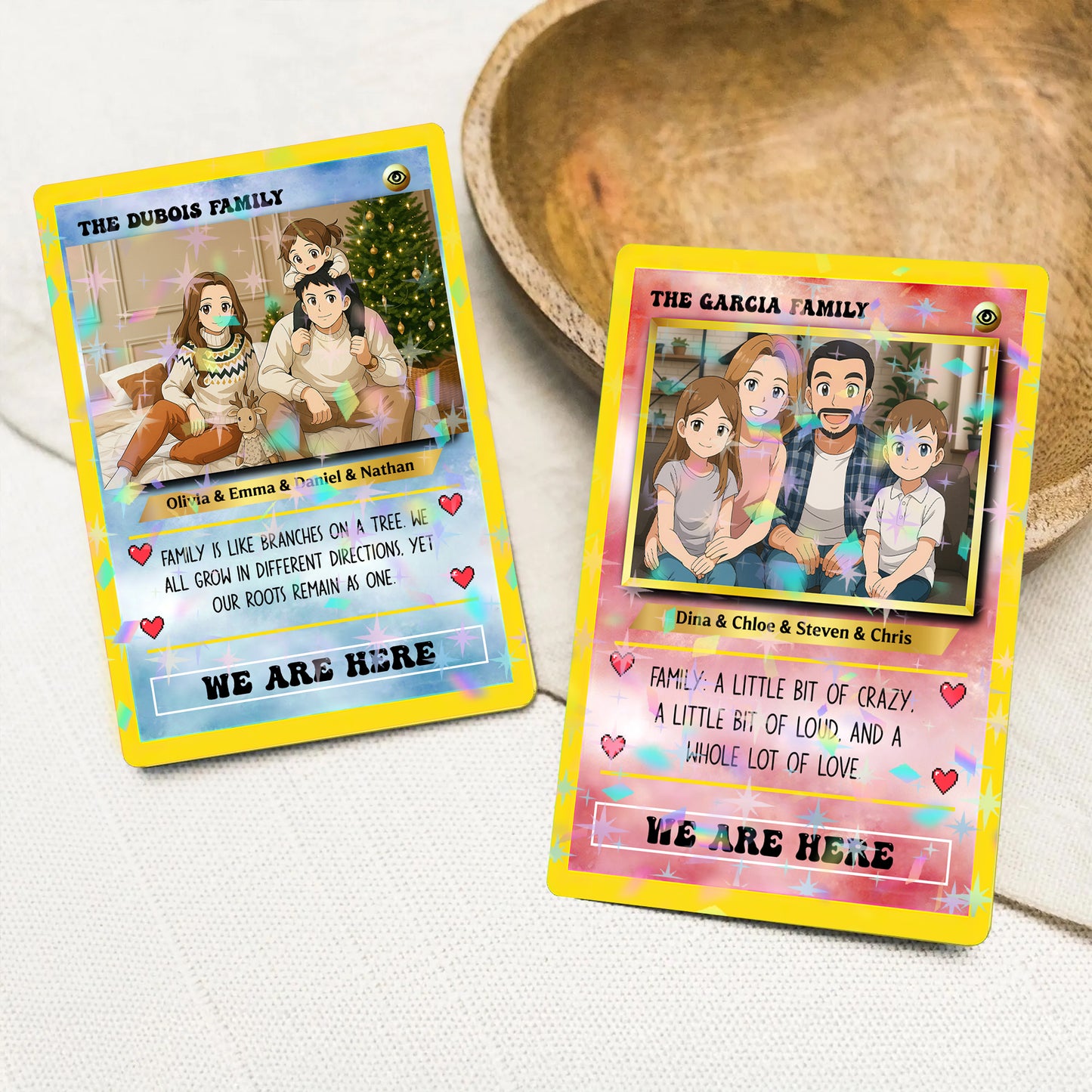 Personalized Family Gift - Custom Name and Photo - Custom Shape Hologram Ornament