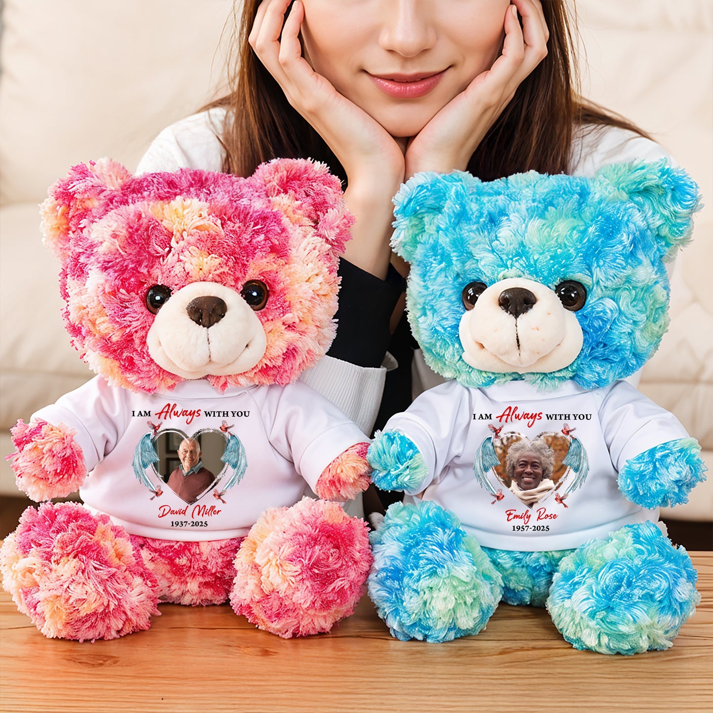 I'm Always With You - Personalized Memorial Bear Plush - Memorial Gift