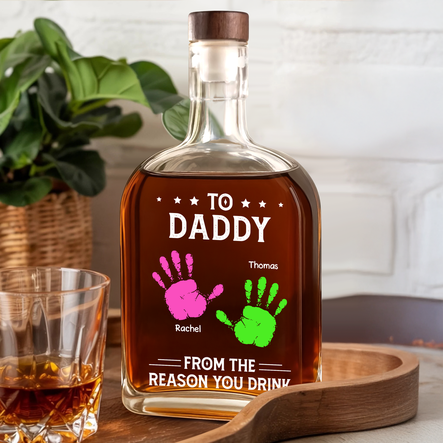 From The Reason You Drink - Family Personalized Custom Whiskey Bottle