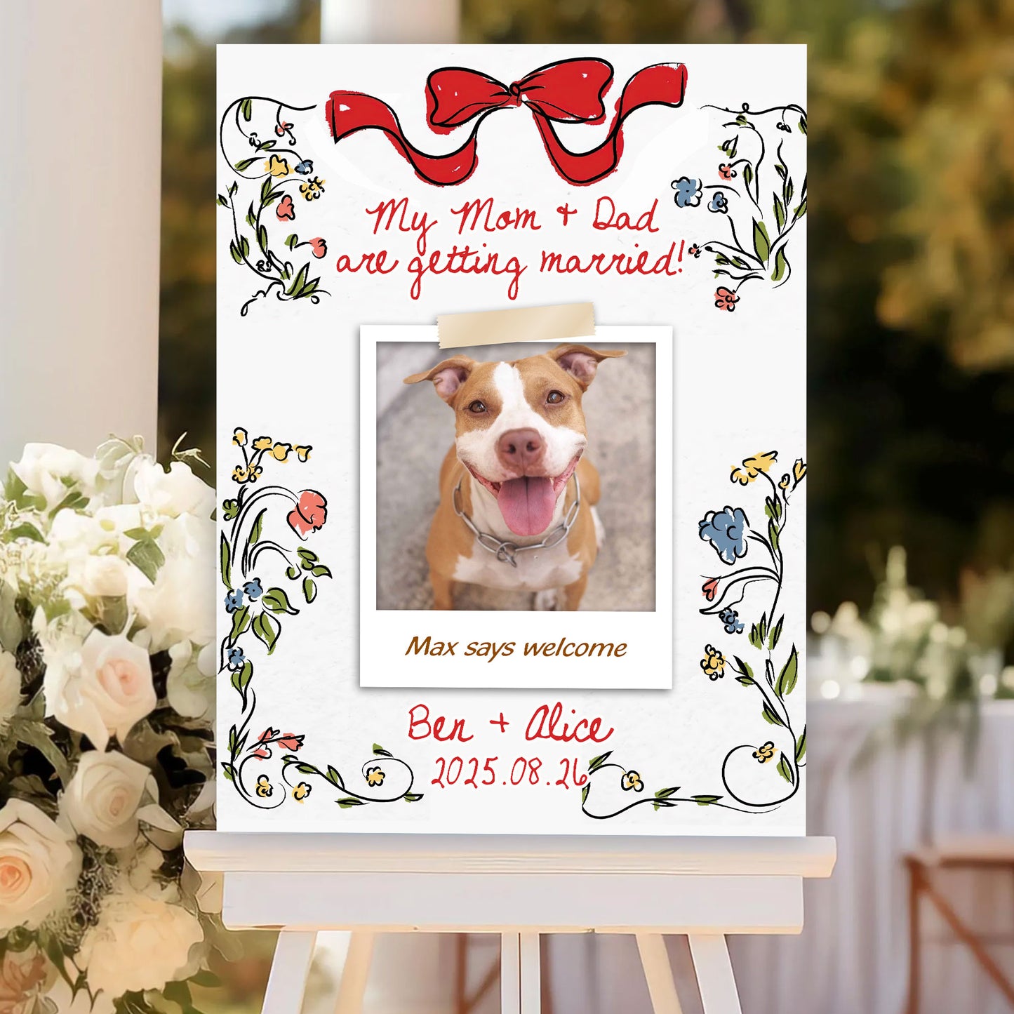 Pet Lover Couple Wedding Law Sign - Custom Name and Photo Wedding Law Sign