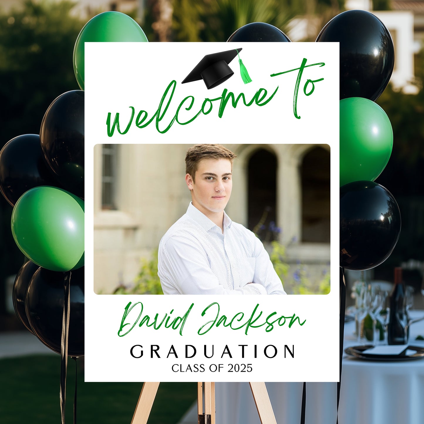 Custom Graduation Welcome Sign β Celebrate Your Class of 2025 Graduate in Style