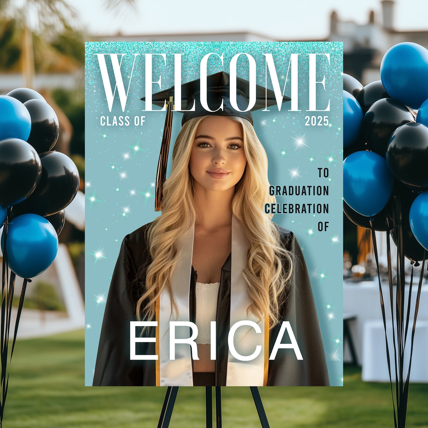 Personalized Graduation Party Welcome Sign – Welcome To The Celebration Of - Class Of 2025