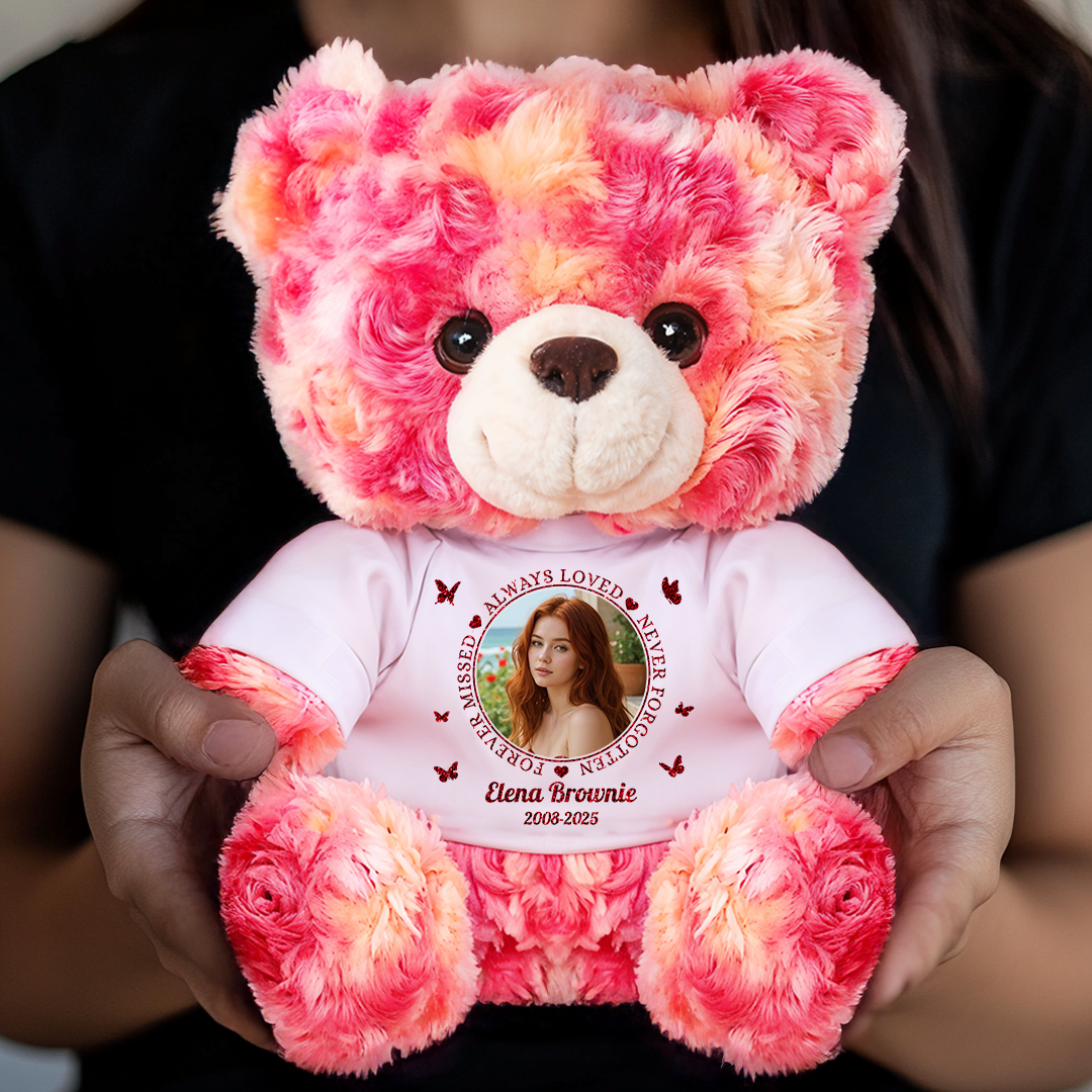 Forever Missed - Personalized Memorial Bear Plush - Memorial Gift