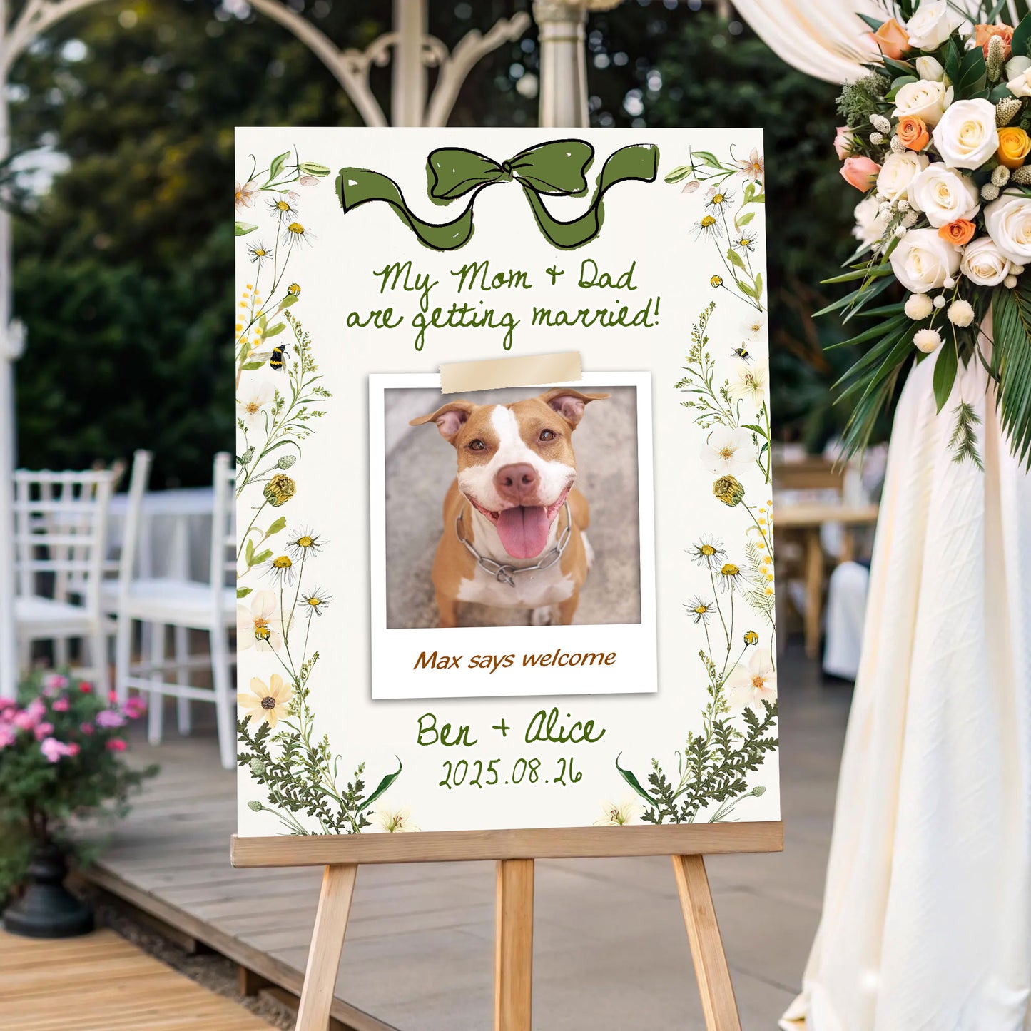 Pet Lover Couple Wedding Law Sign - Custom Name and Photo Wedding Law Sign