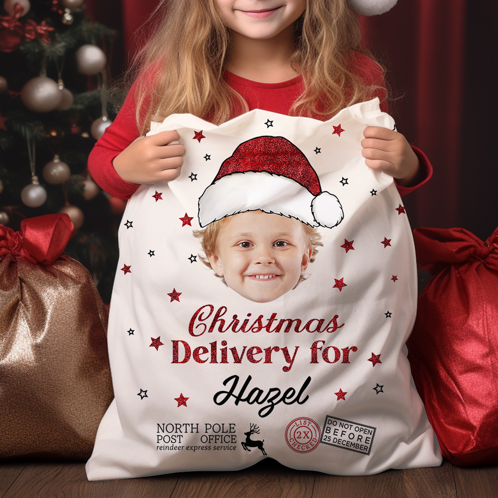 Funny Christmas Bag Custom Photo - Christmas Bag Gift For Family - Christmas Sack