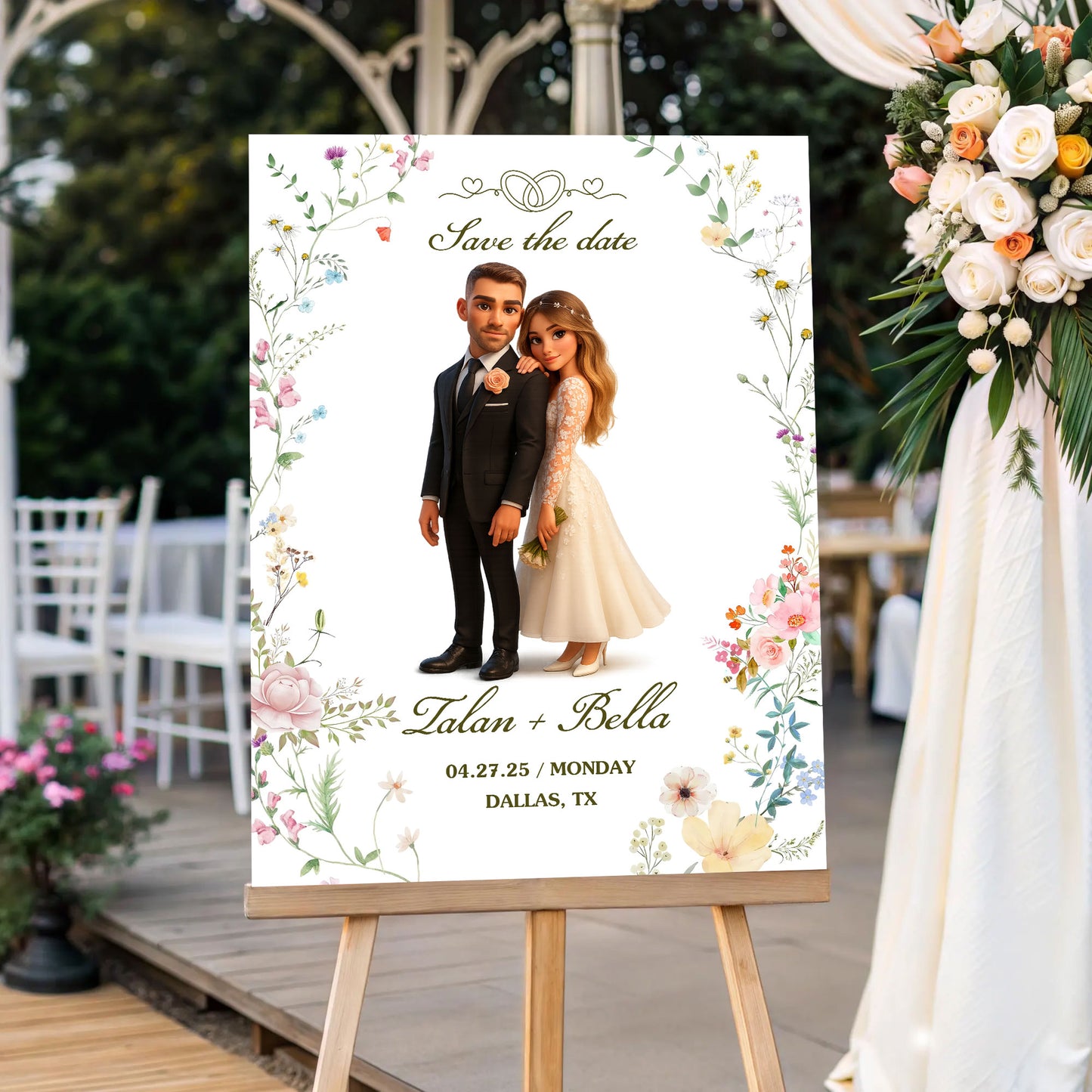 Save The Date - Wedding Law Sign - Custom Name and Photo Wedding Law Sign