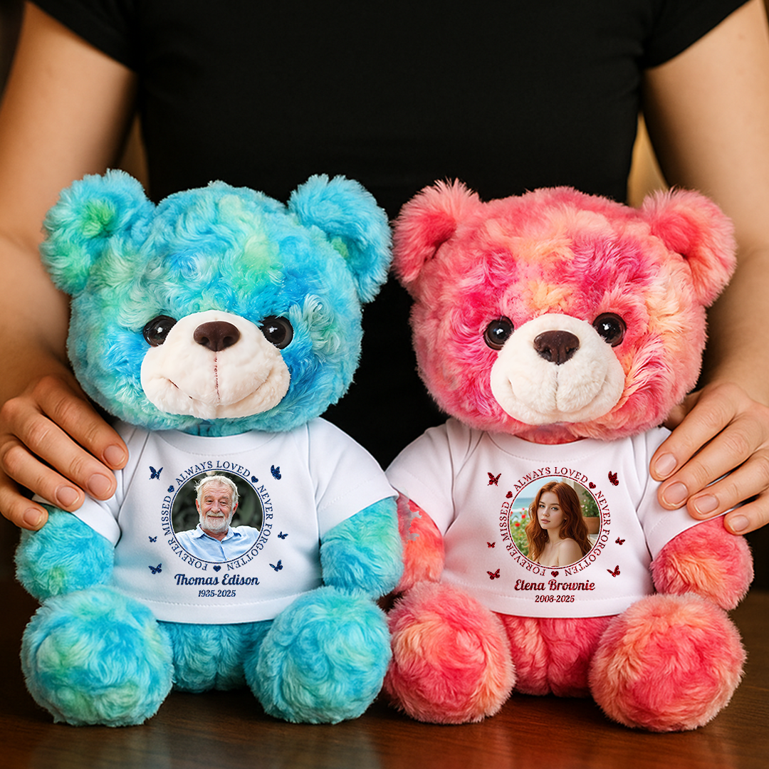 Forever Missed - Personalized Memorial Bear Plush - Memorial Gift