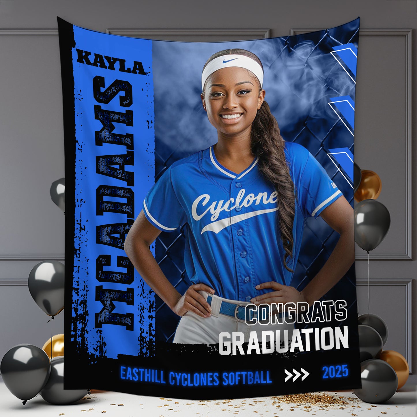 Personalized Congrats Graduation 2025 Backdrop β Custom Name & Photo Graduation Party Decorations