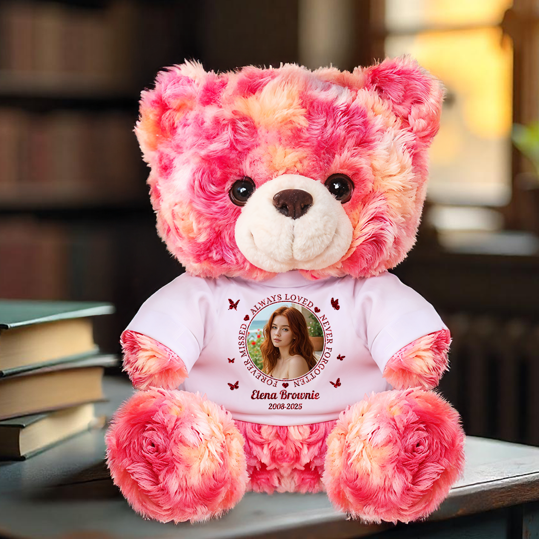 Forever Missed - Personalized Memorial Bear Plush - Memorial Gift