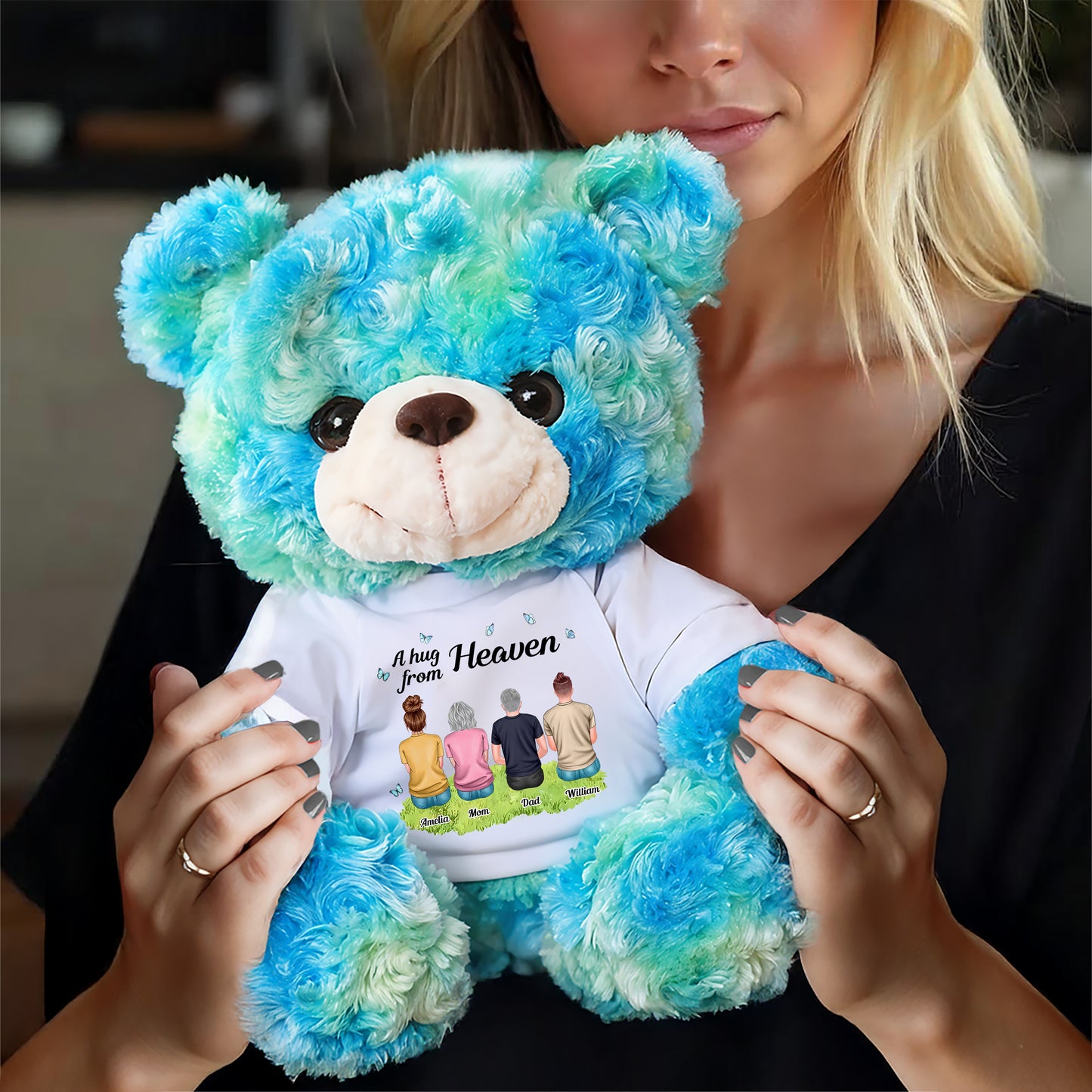 A Hug From Heaven - Memorial Gift - Custom Name and Appearance Teddy Bear