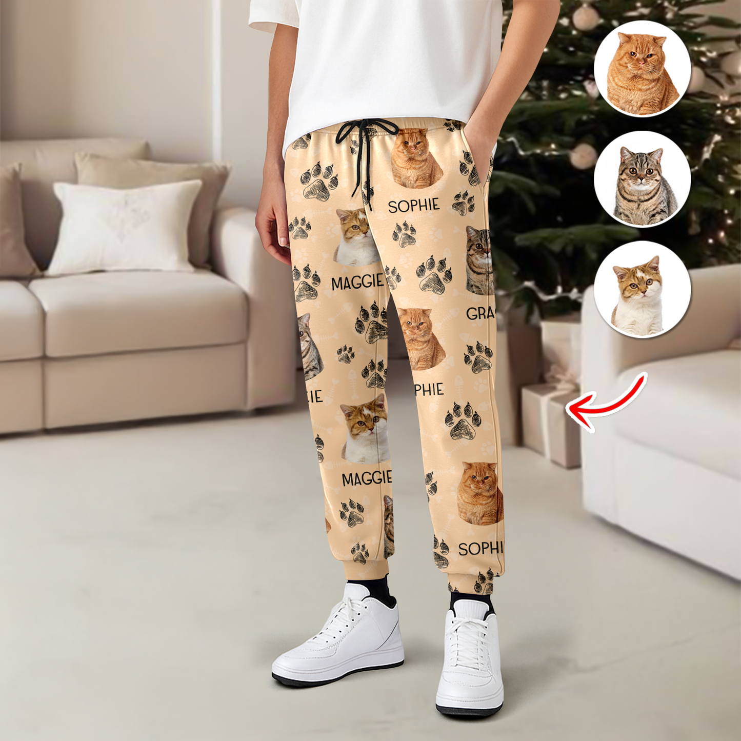 Pet Lover Clothing - Custom Pet Face Pajama Pants - Pet Lover Gift