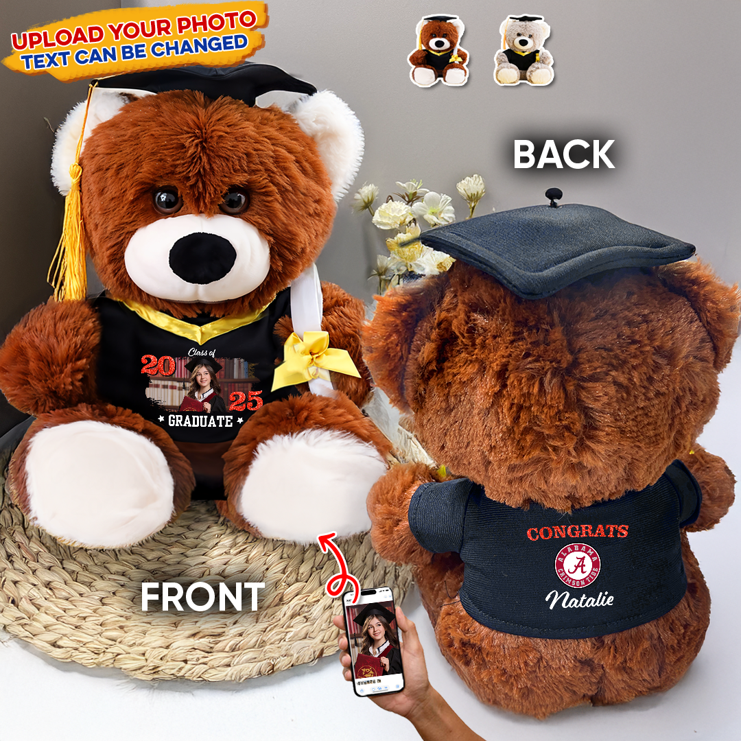 Class Of 2025 Graduate - Personalized Graduation Teddy Bear β Custom Gift For 2025 Graduates